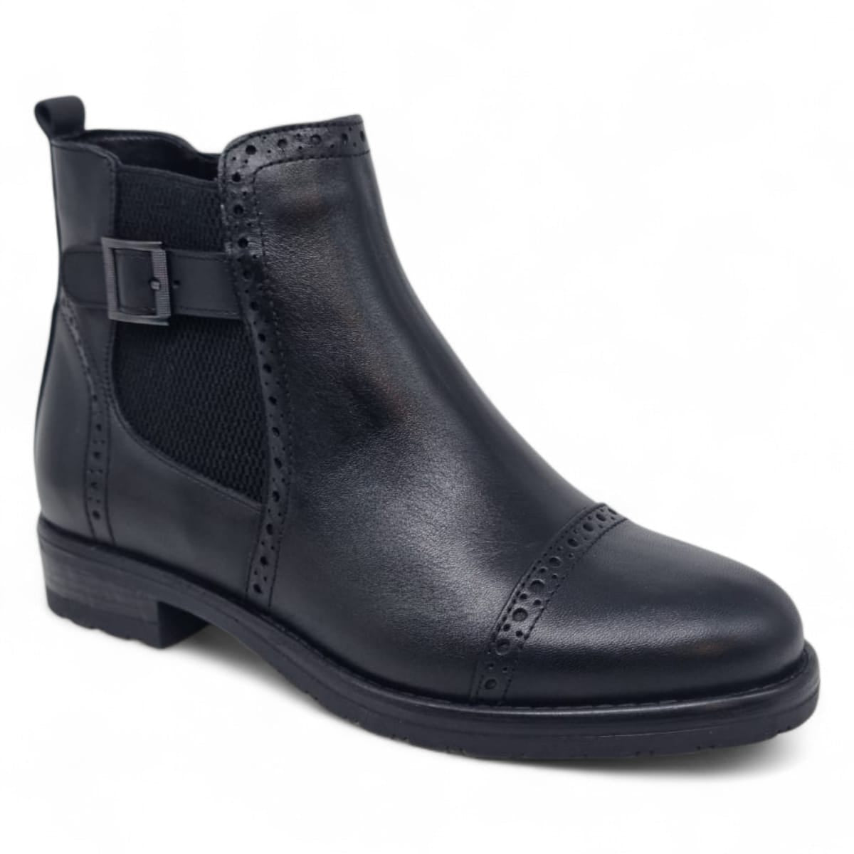 Ghete Damă Casual Din Piele Naturală Neagră 30412