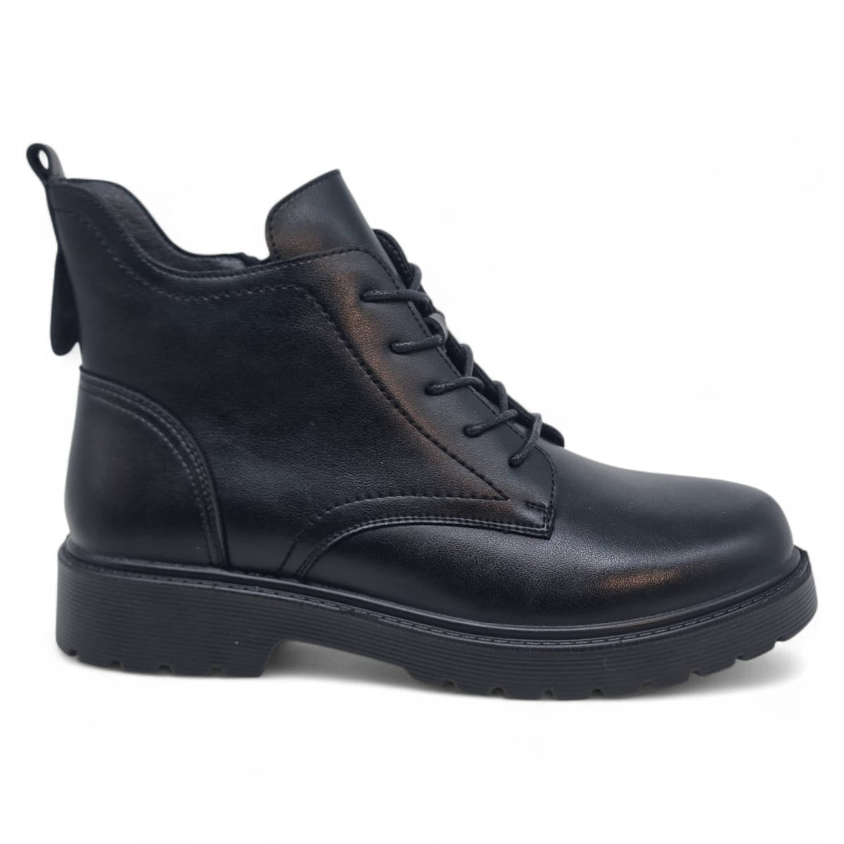 Ghete Damă Casual Din Piele Naturală Neagră 30414