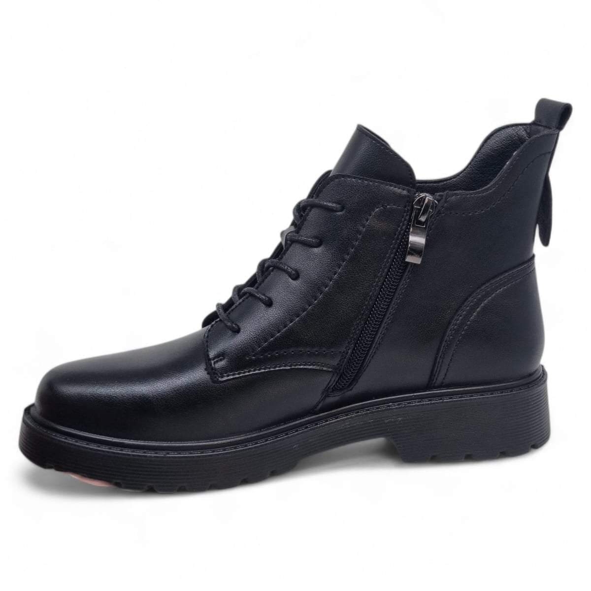 Ghete Damă Casual Din Piele Naturală Neagră 30414
