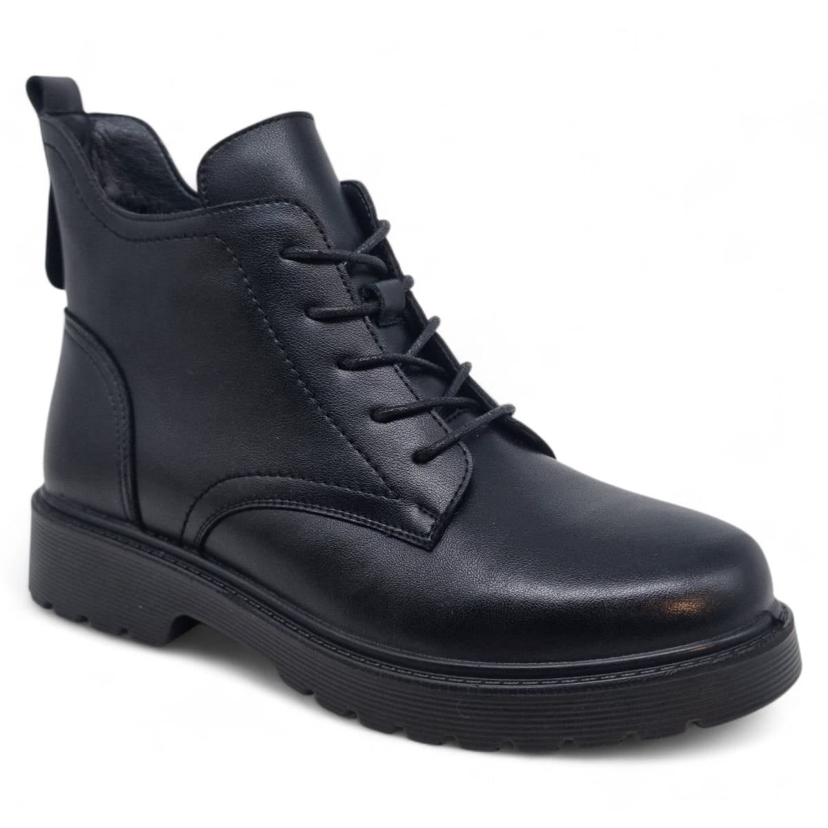 Ghete Damă Casual Din Piele Naturală Neagră 30414