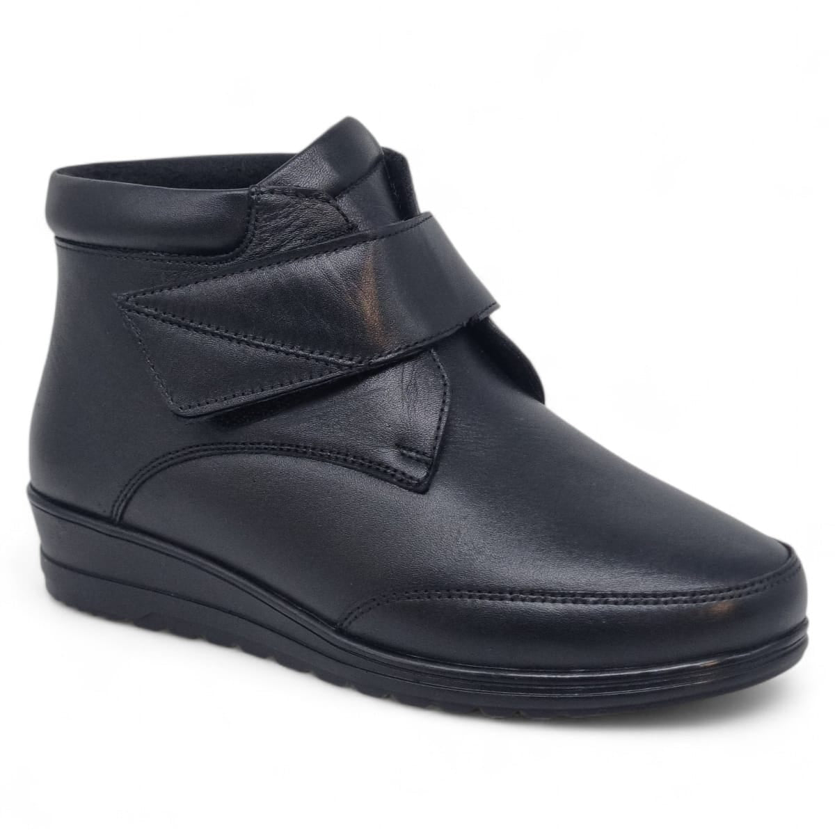 Ghete Damă Casual Din Piele Naturală Neagră 30415