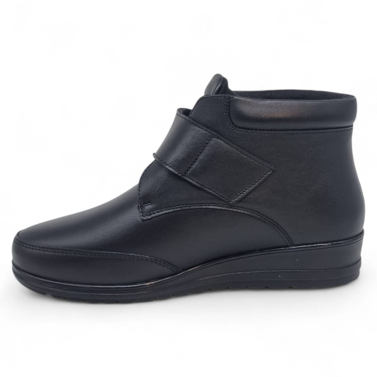 Ghete Damă Casual Din Piele Naturală Neagră 30415