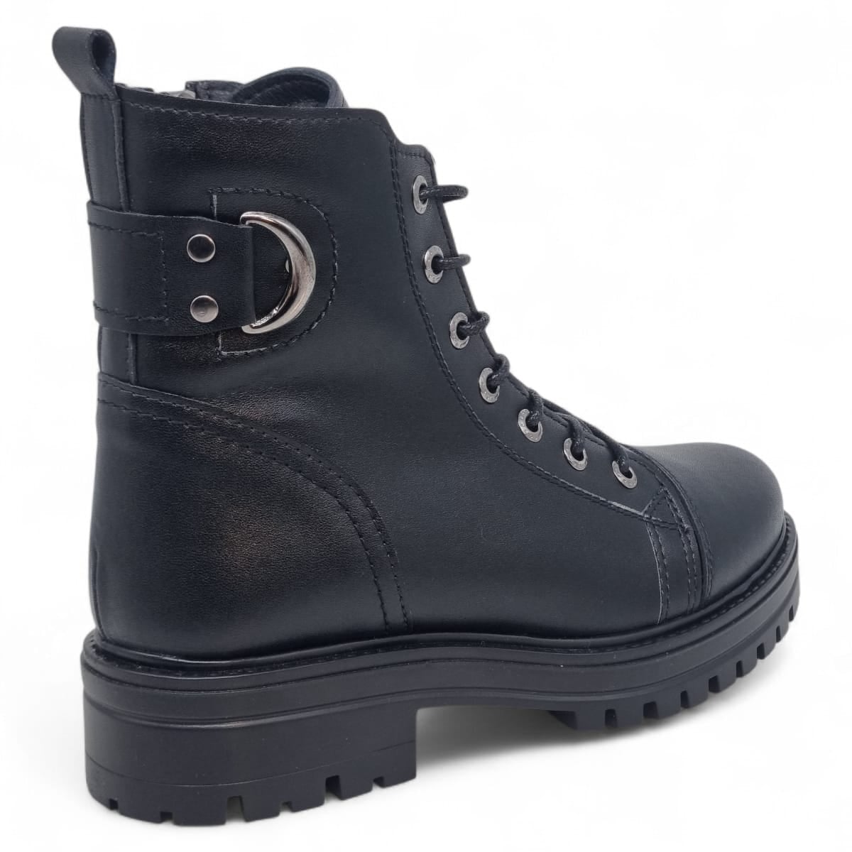 Ghete Damă Casual Din Piele Naturală Neagră 30416