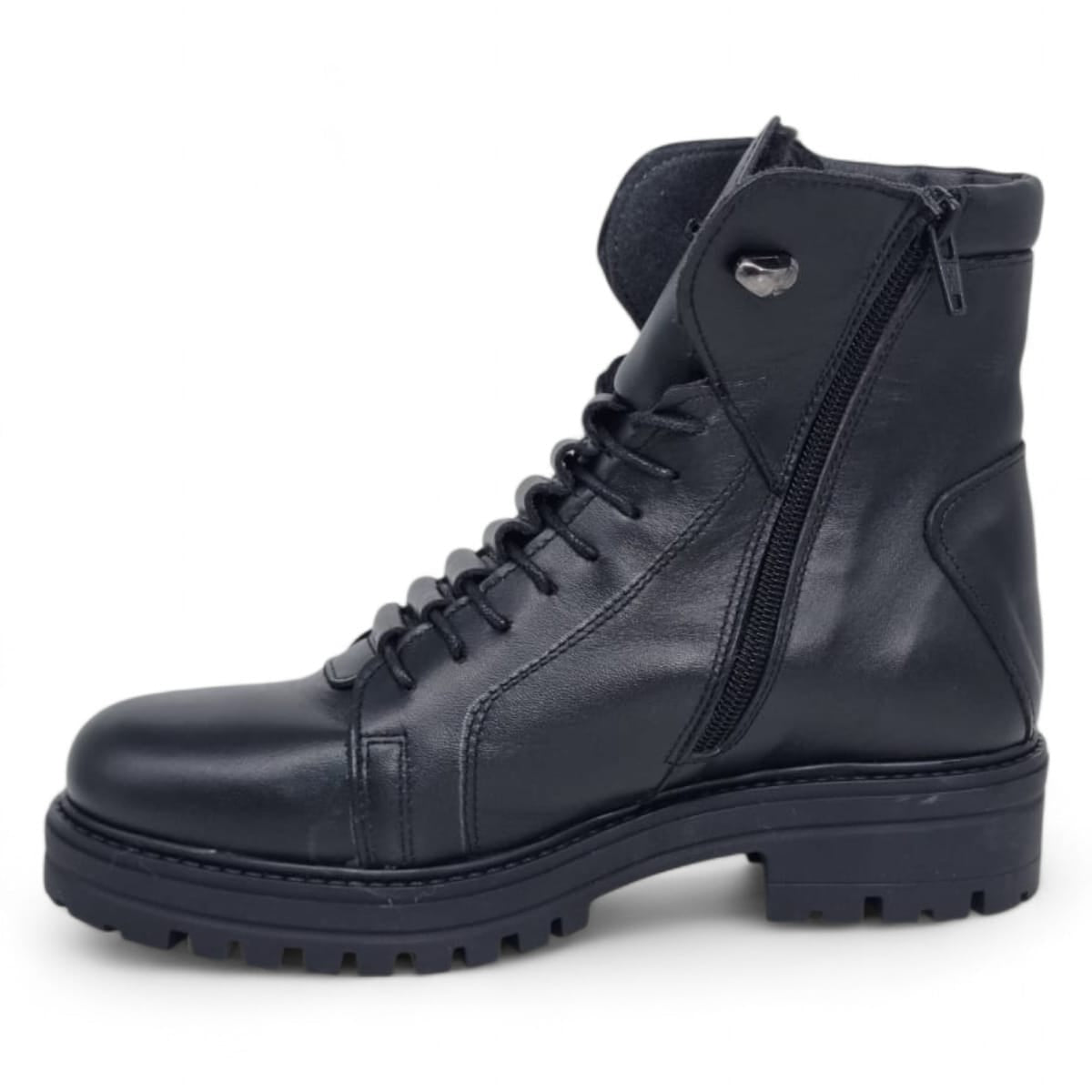 Ghete Damă Casual Din Piele Naturală Neagră 30420