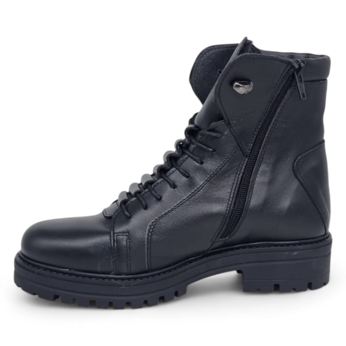 Ghete Damă Casual Din Piele Naturală Neagră 30420