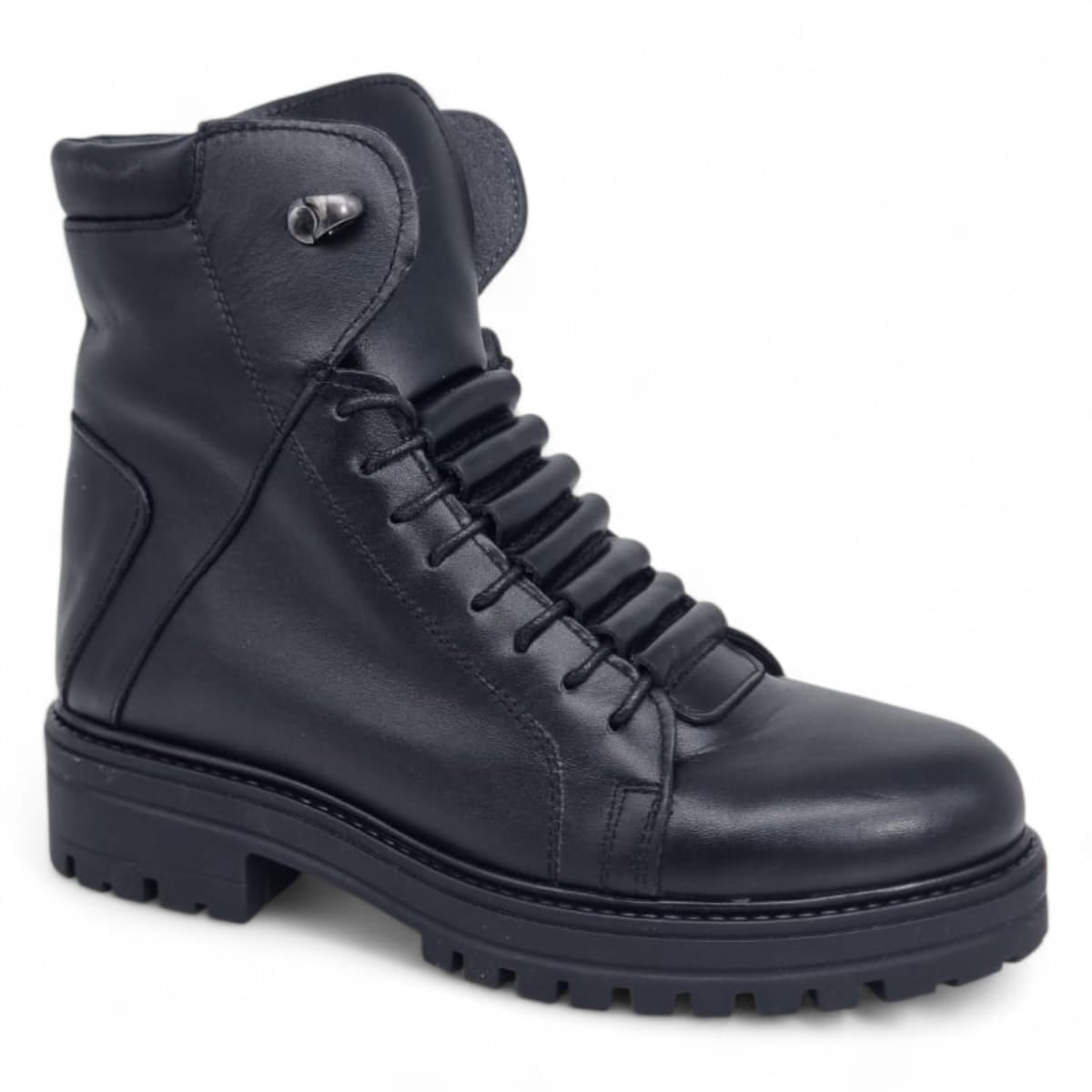Ghete Damă Casual Din Piele Naturală Neagră 30420