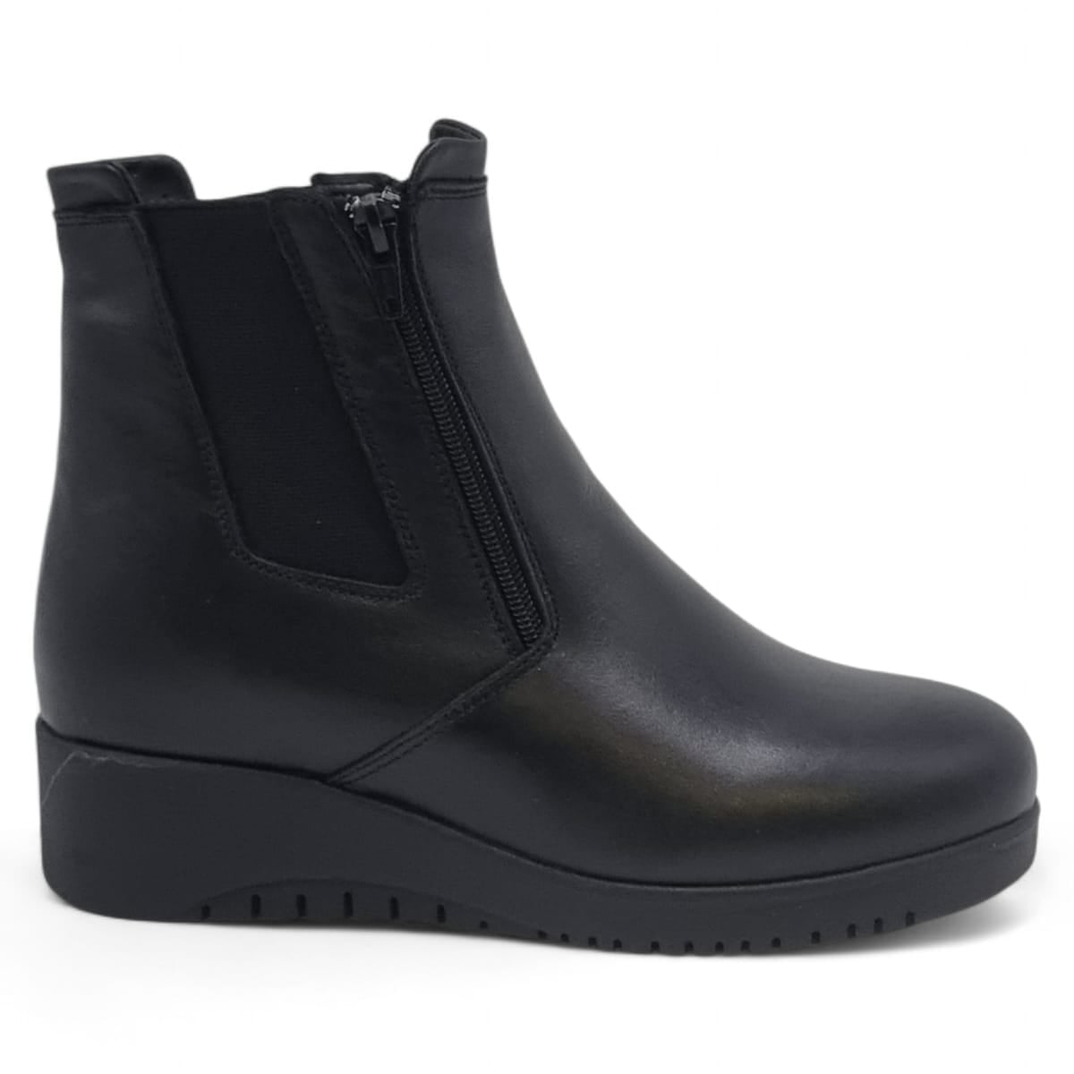 Ghete Damă Casual Din Piele Naturală Neagră 30432
