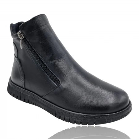 Ghete Damă Casual Din Piele Naturală Neagră 30434
