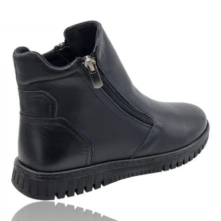 Ghete Damă Casual Din Piele Naturală Neagră 30434