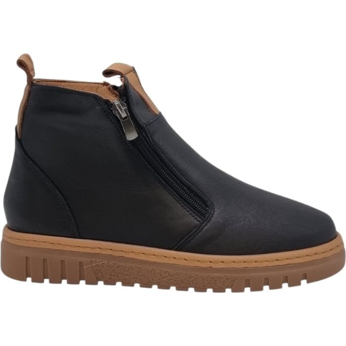 Ghete Damă Casual Din Piele Naturală Neagră 30437