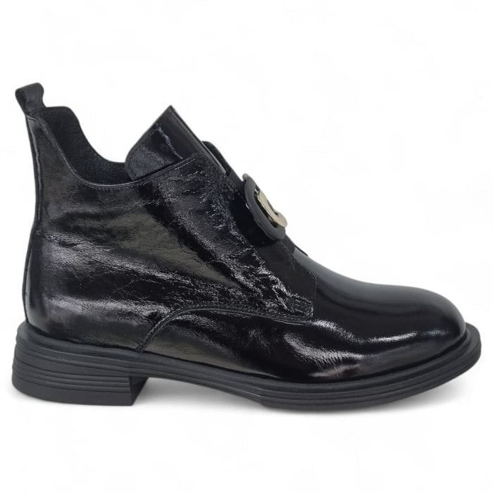 Ghete Damă Casual Din Piele Naturală Neagră 30438