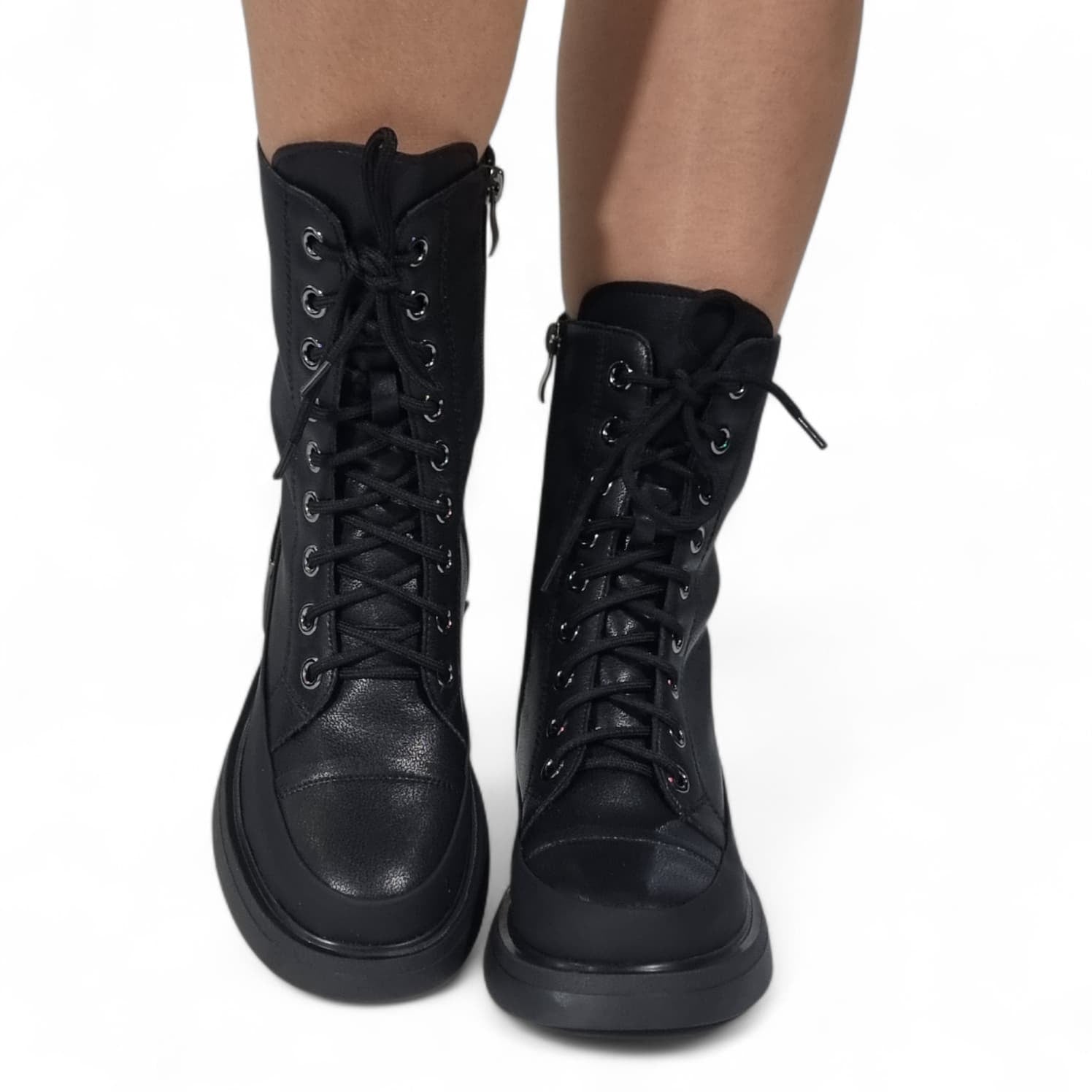Ghete Damă Casual Din Piele Naturală Neagră 30440