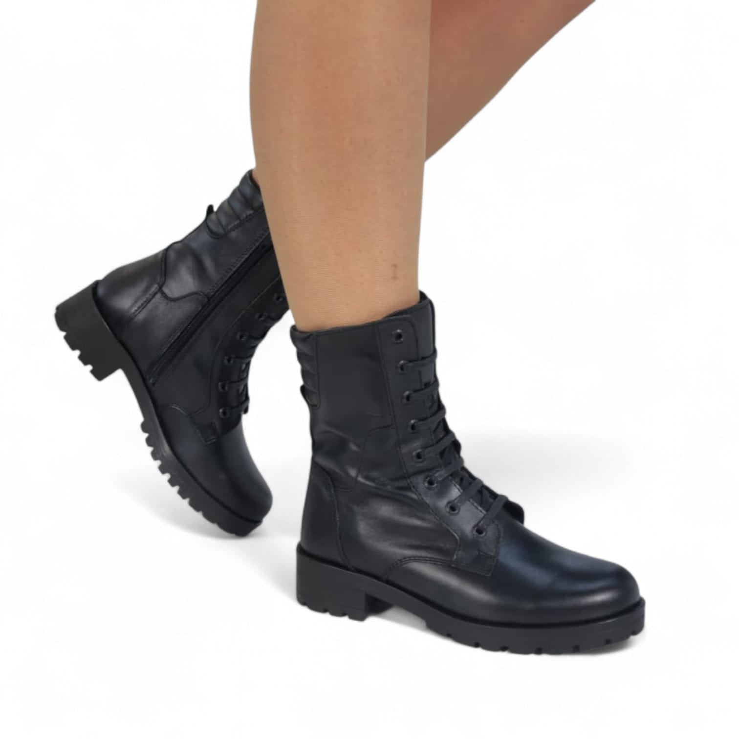Ghete Damă Casual Din Piele Naturală Neagra 30442