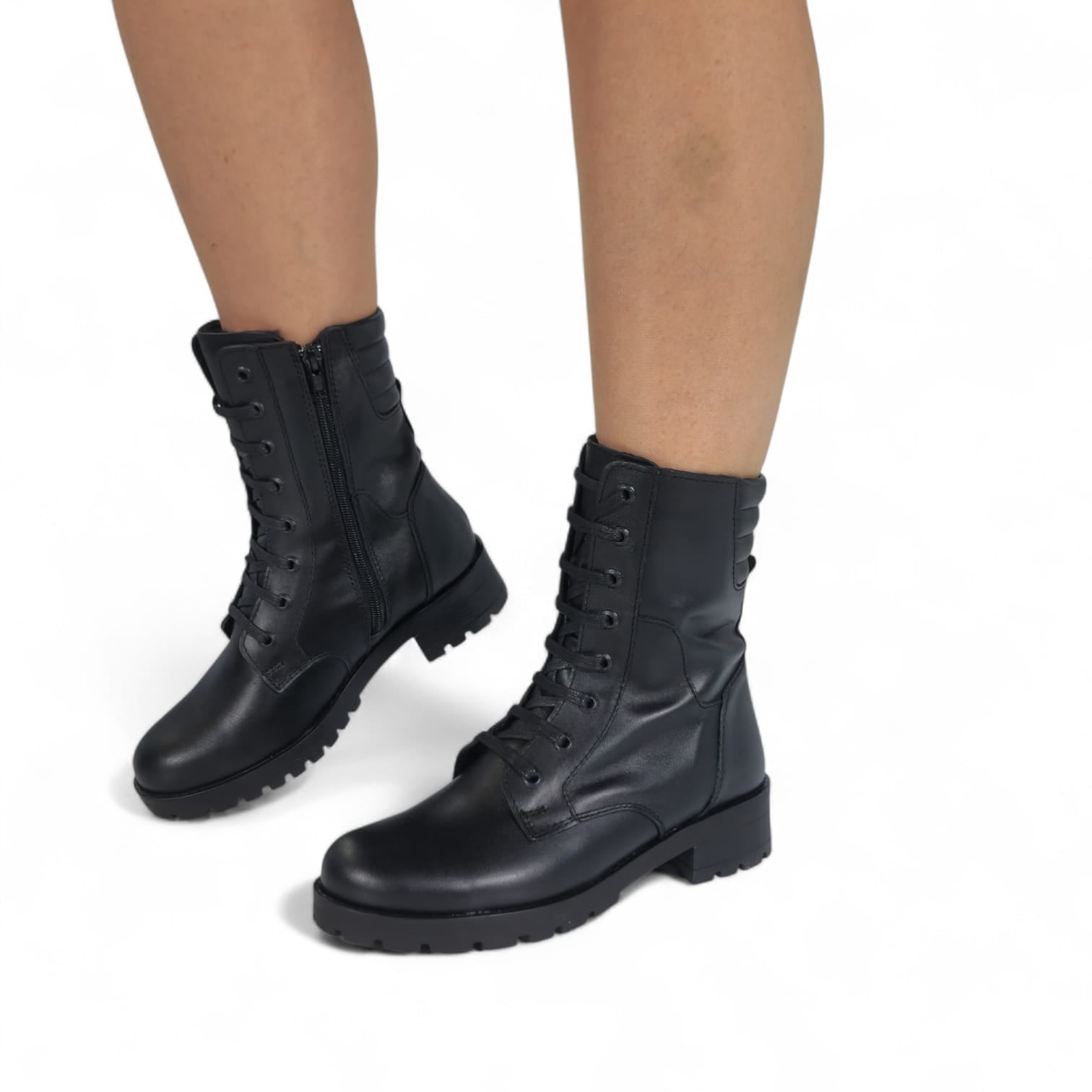 Ghete Damă Casual Din Piele Naturală Neagra 30442
