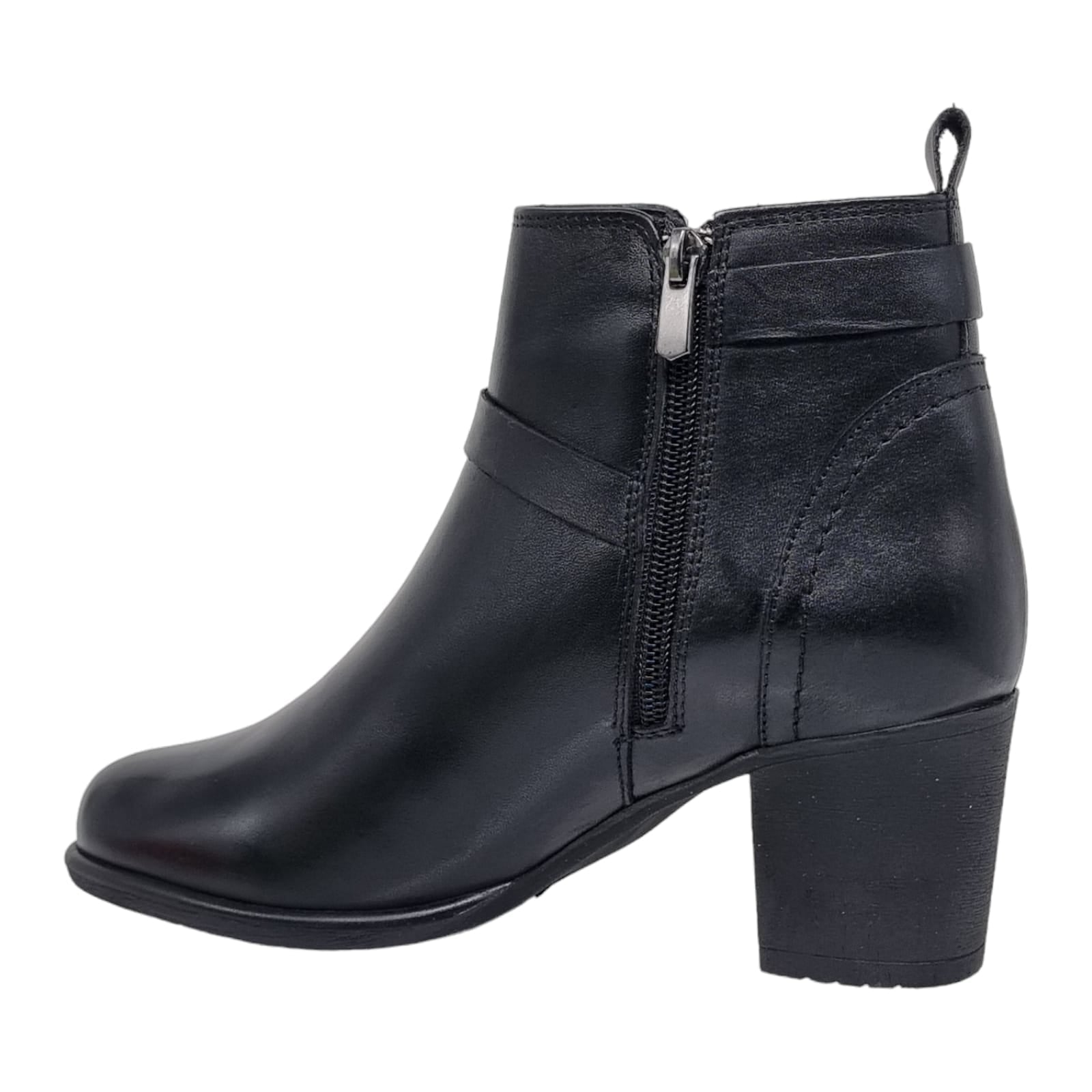 Ghete Damă Casual Din Piele Naturală Neagra 30208
