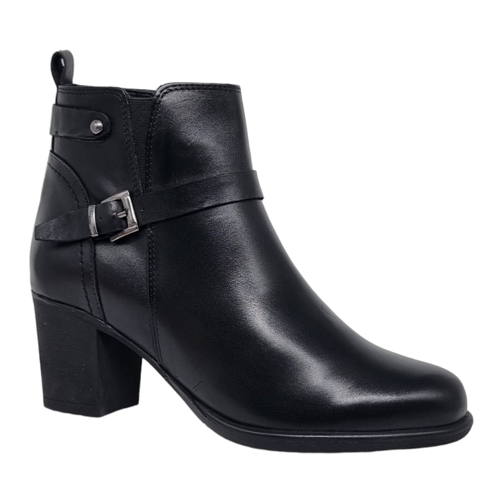 Ghete Damă Casual Din Piele Naturală Neagra 30208