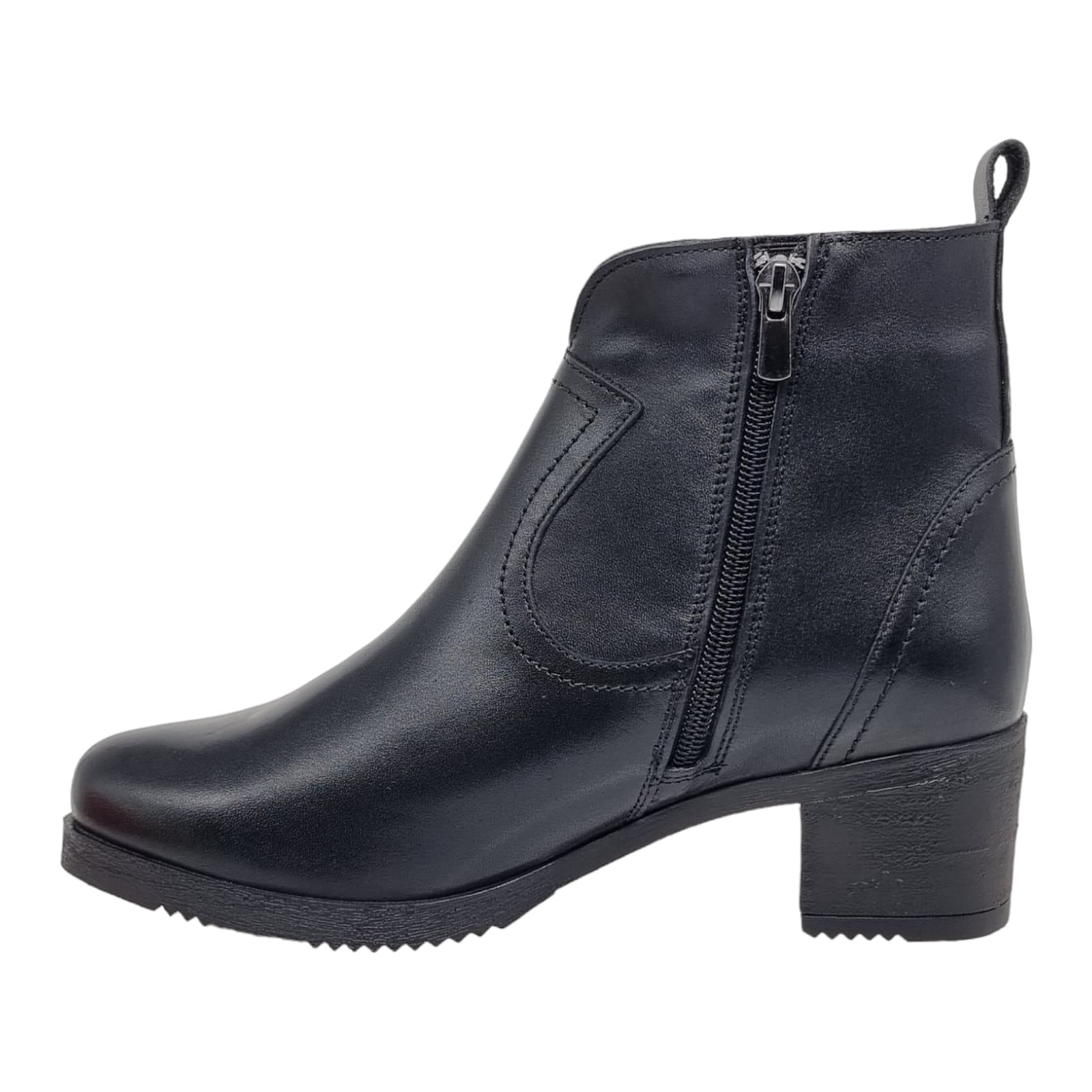 Ghete Damă Casual Din Piele Naturală Neagra 30213