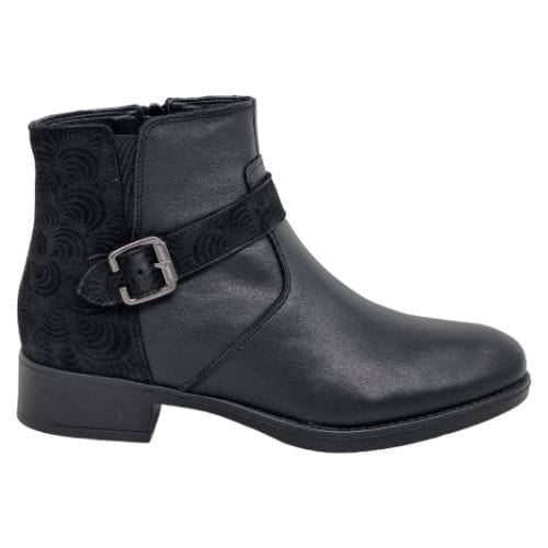 Ghete Damă Casual Din Piele Naturală Neagra 30216