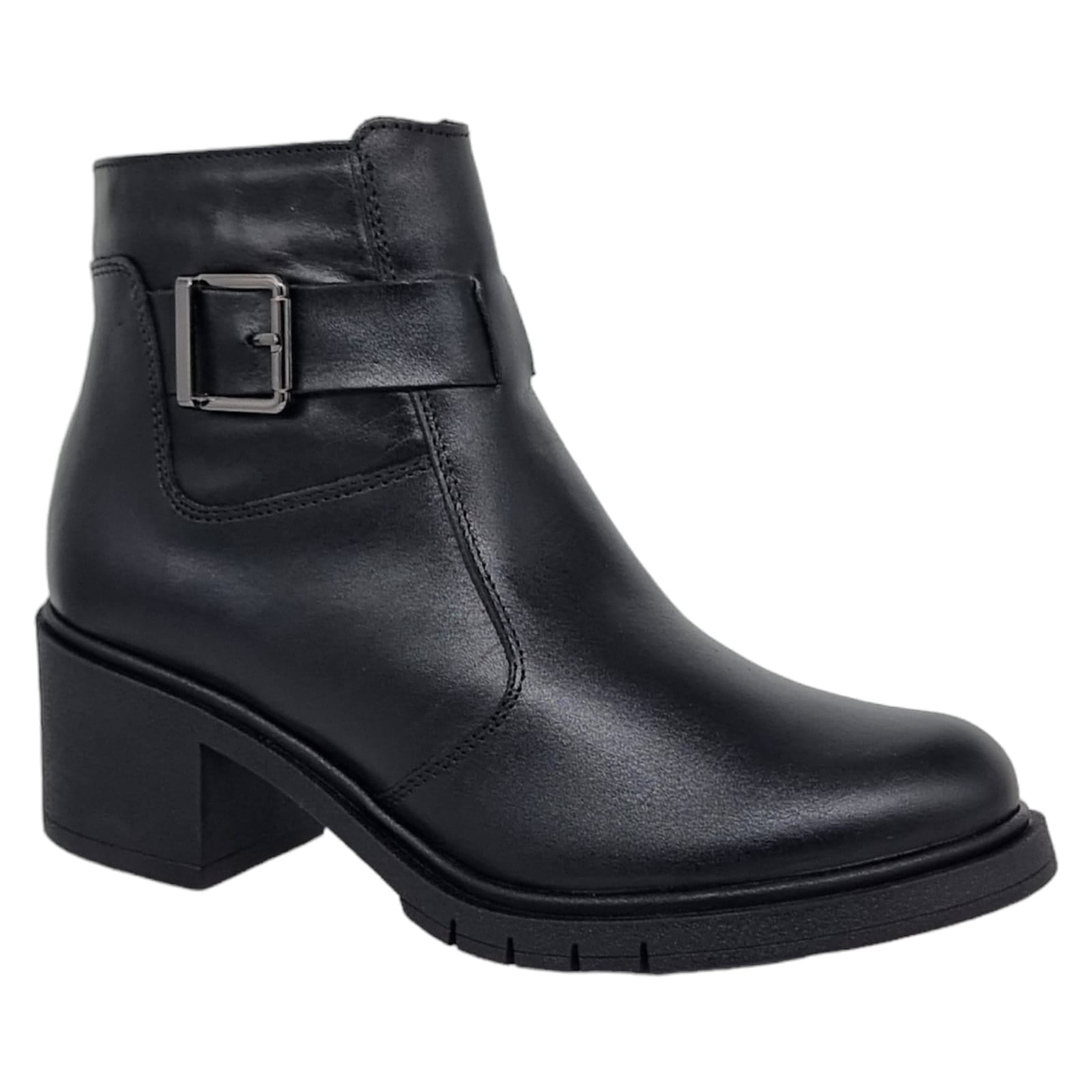 Ghete Damă Casual Din Piele Naturală Neagră 30132