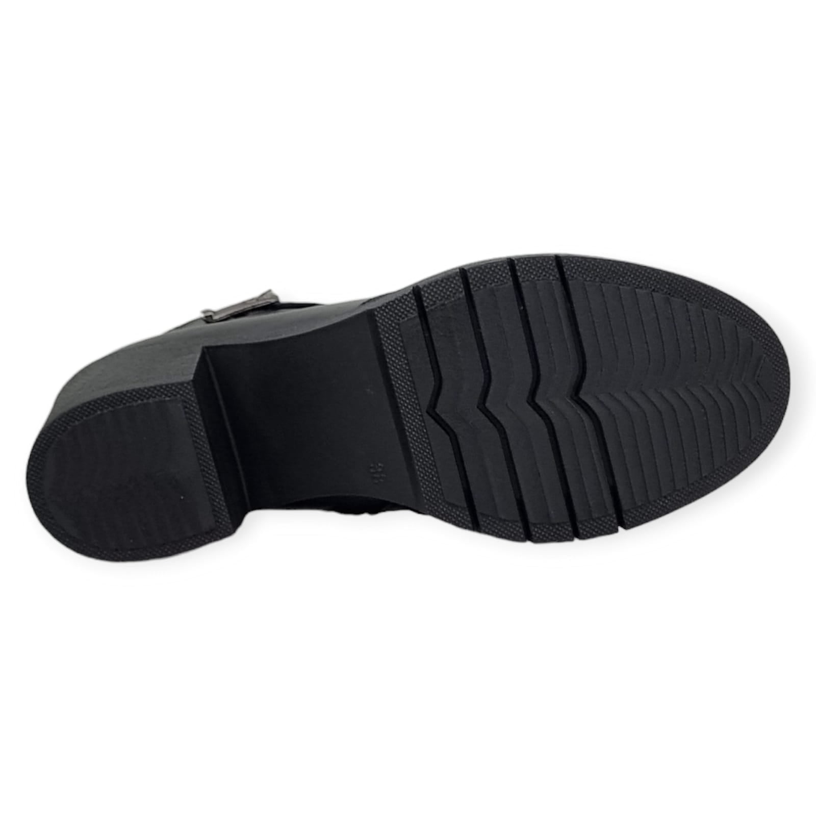 Ghete Damă Casual Din Piele Naturală Neagră 30132