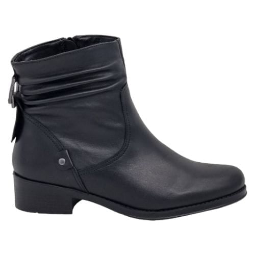 Ghete Damă Casual Din Piele Naturală Neagra 30224