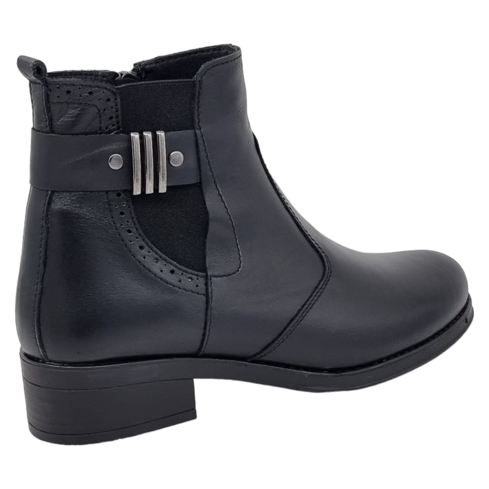Ghete Damă Casual Din Piele Naturală Neagră 30142