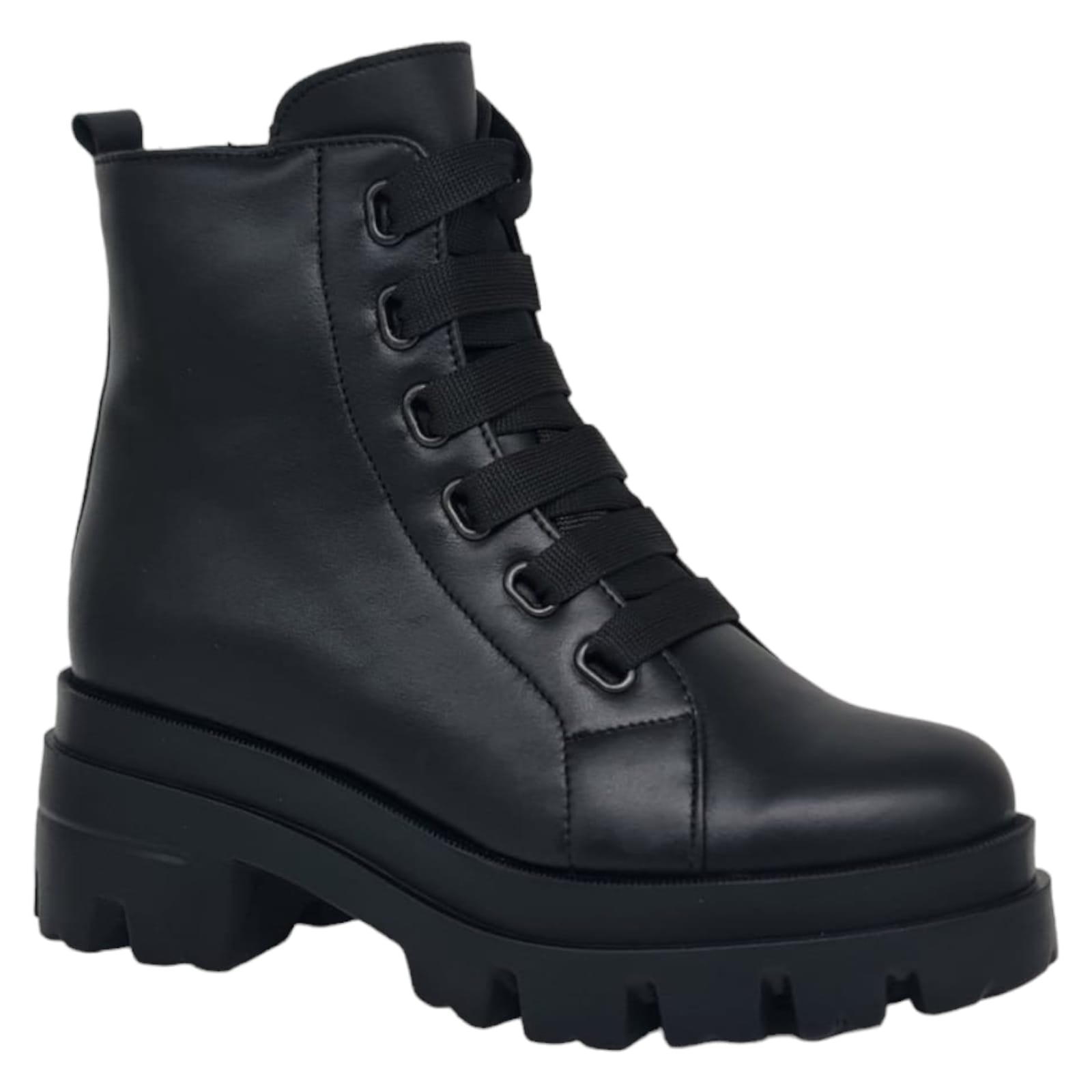 Ghete Damă Casual Din Piele Naturală Neagră 30165