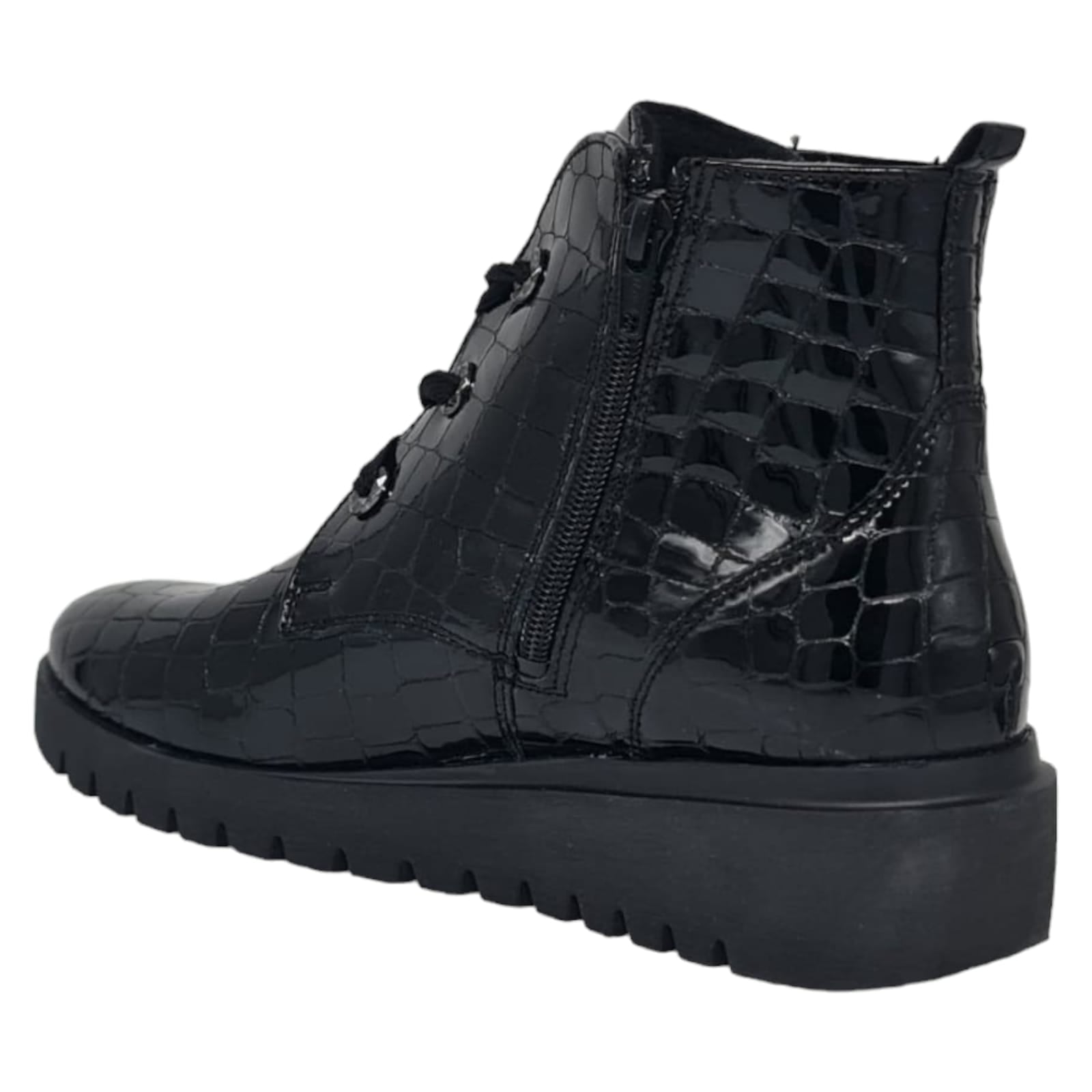 Ghete Damă Casual Din Piele Naturală Neagră 30171