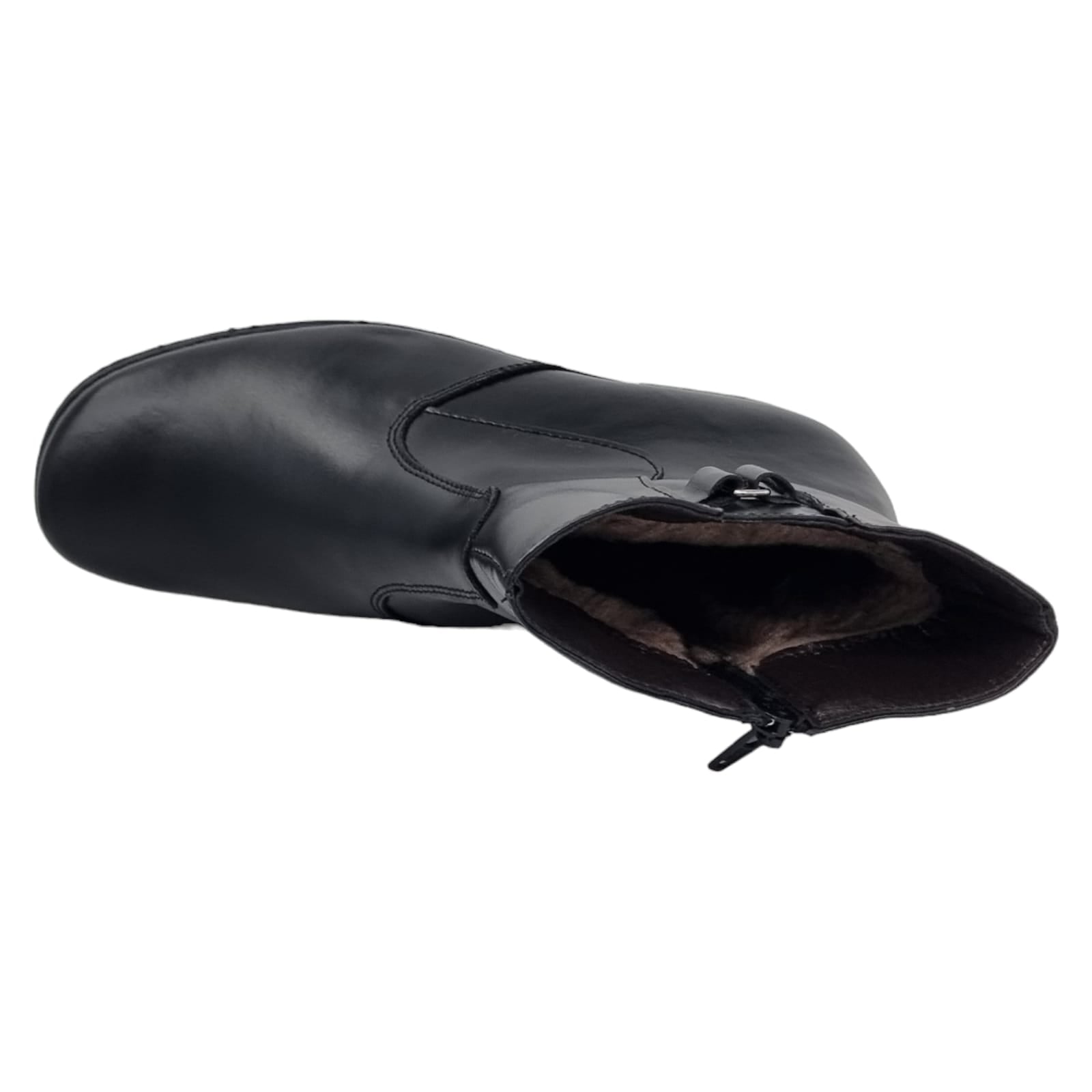 Ghete Damă Casual Din Piele Naturală Neagră 30200