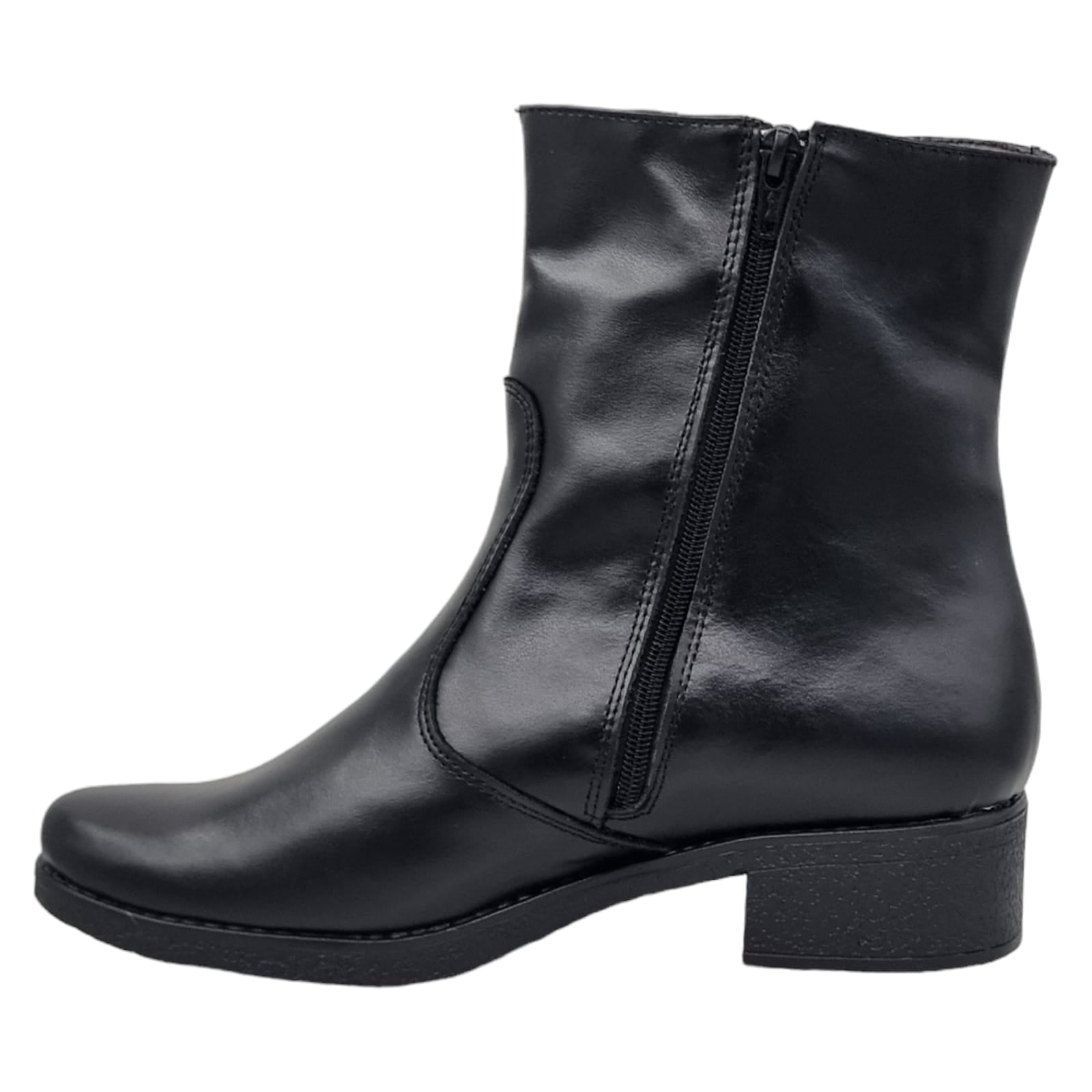 Ghete Damă Casual Din Piele Naturală Neagră 30200
