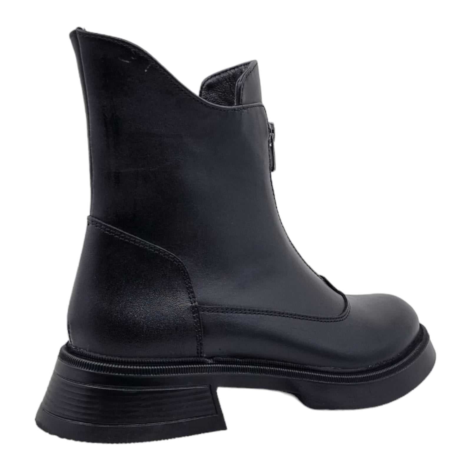 Ghete Damă Casual Din Piele Naturală Neagră 30204