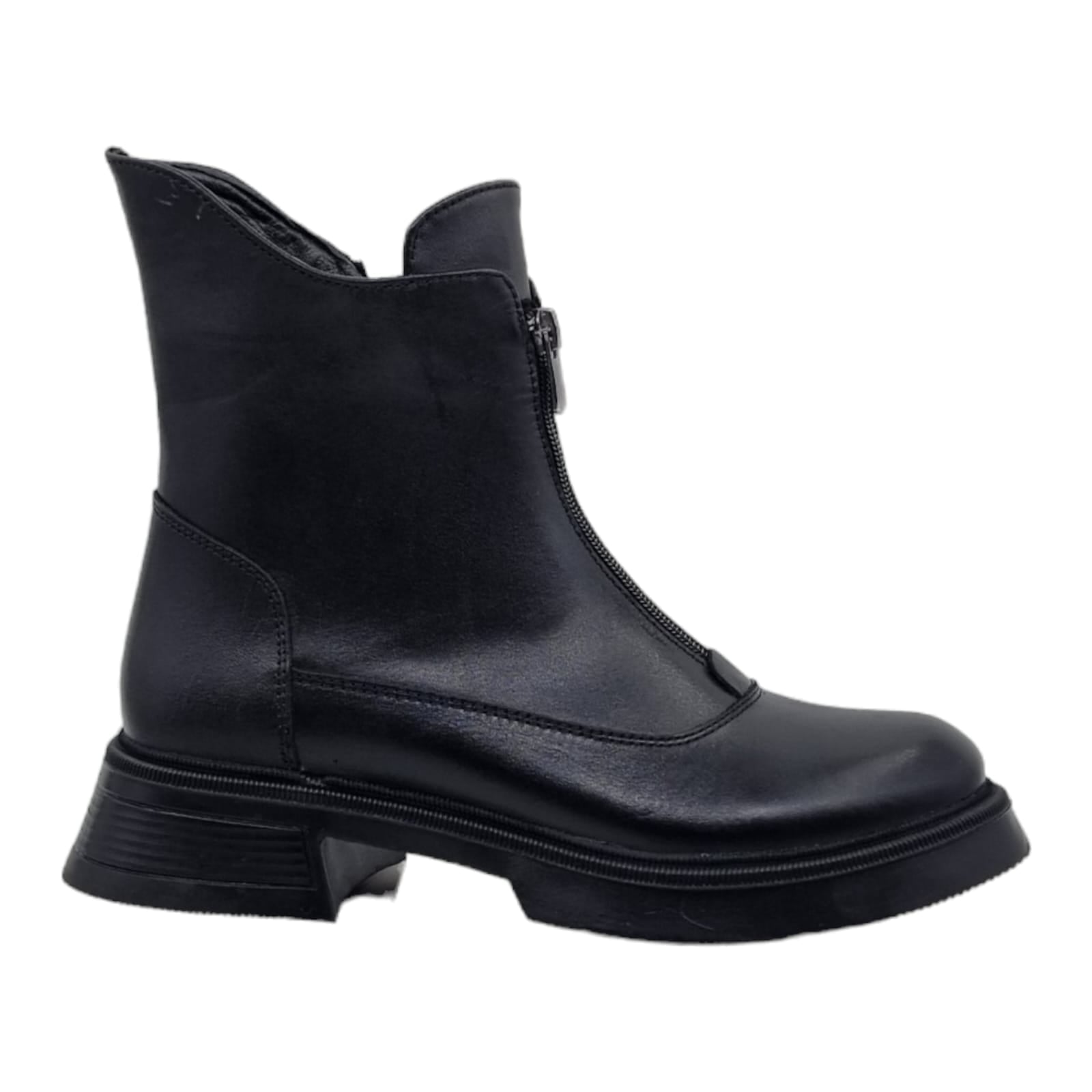 Ghete Damă Casual Din Piele Naturală Neagră 30204