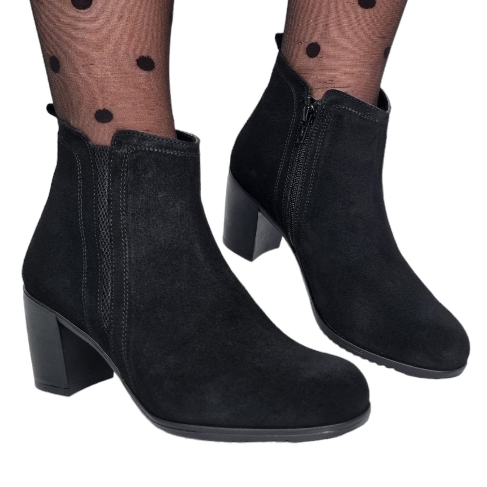 Ghete Damă Casual Din Piele Naturală Neagra Vel 30218
