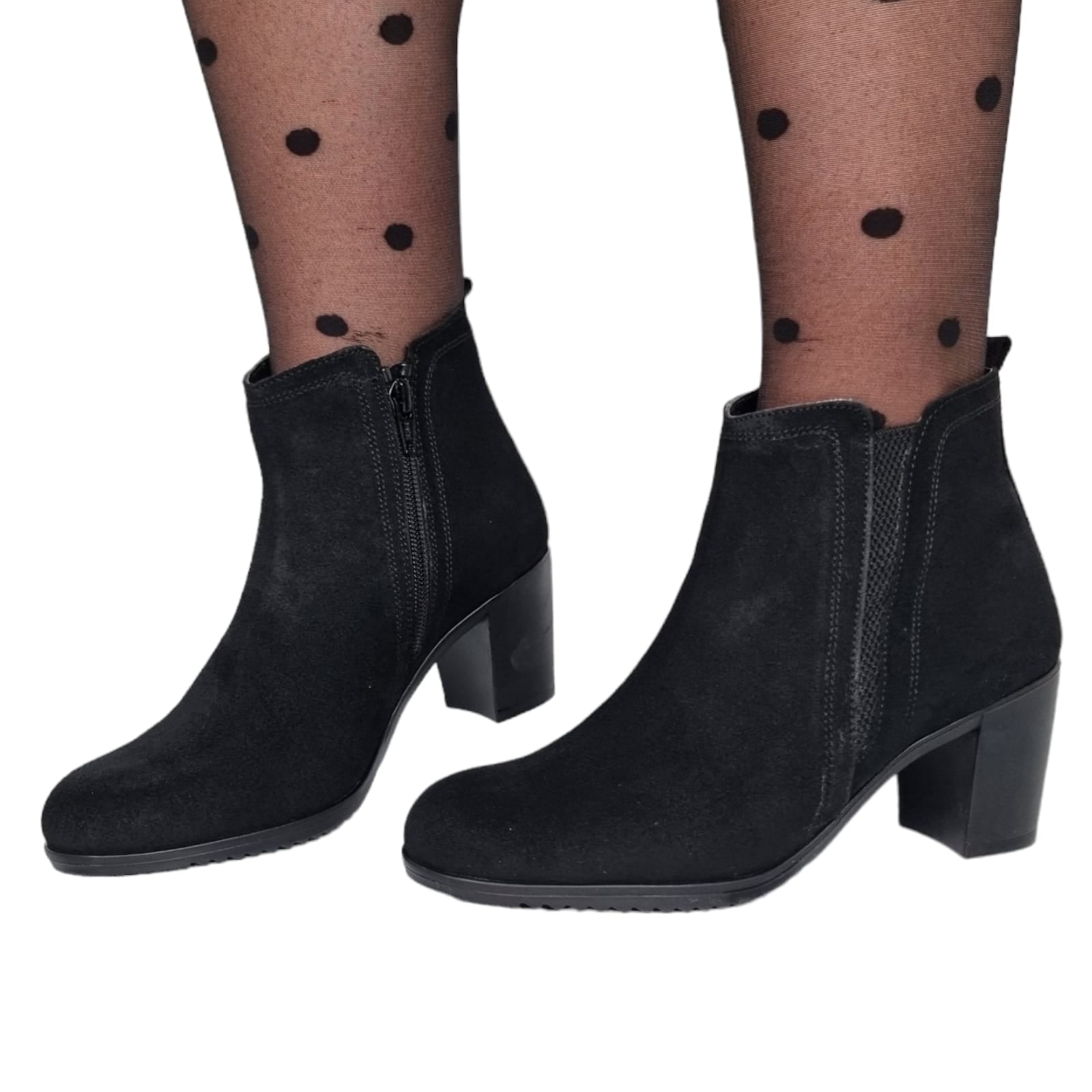 Ghete Damă Casual Din Piele Naturală Neagra Vel 30218