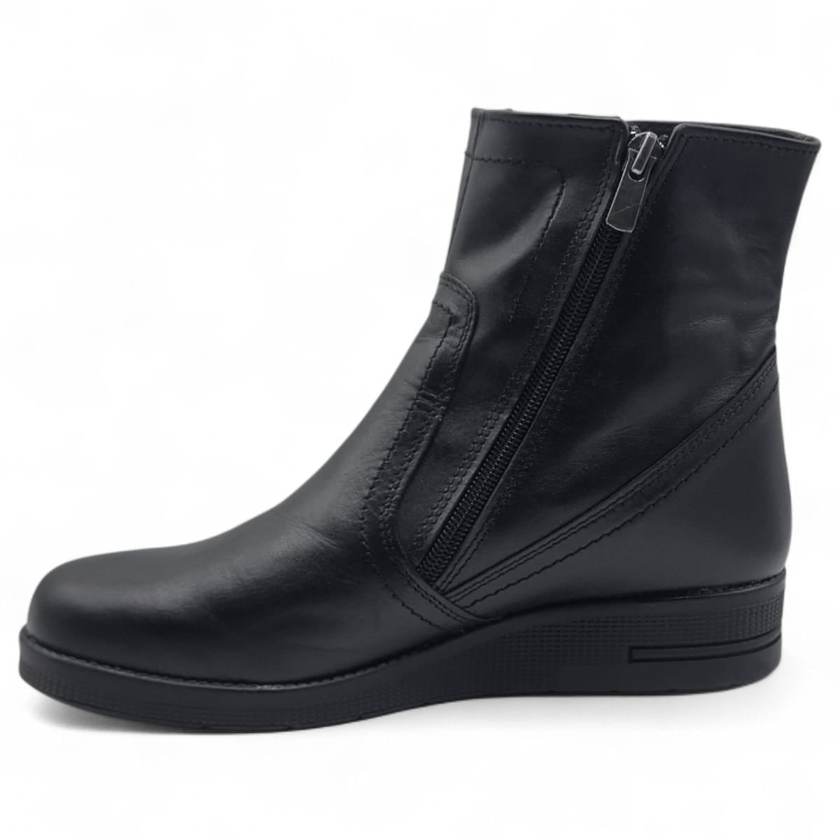 Ghete Damă Casual Din Piele Naturală Neagra 30246