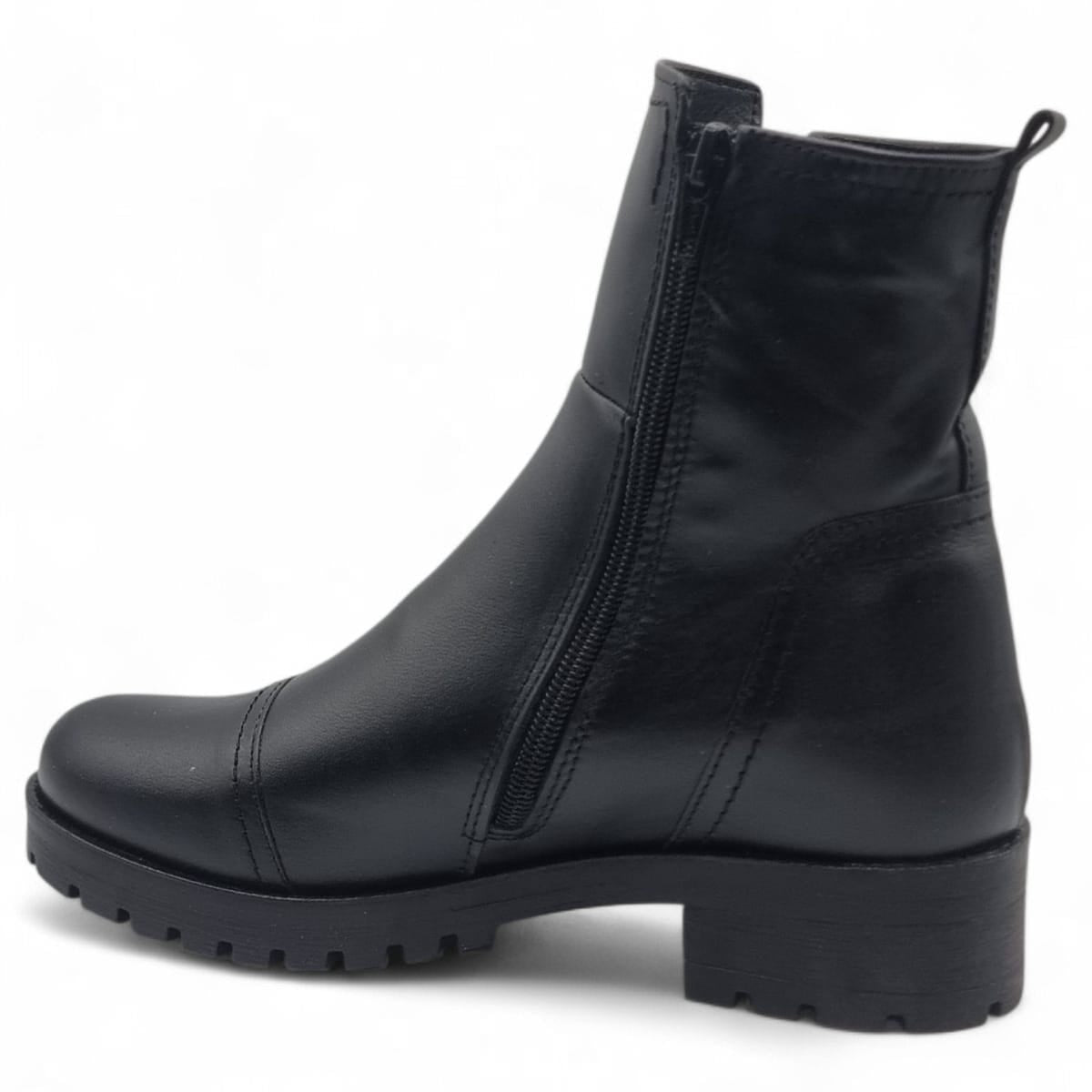 Ghete Damă Casual Din Piele Naturală Neagra 30248