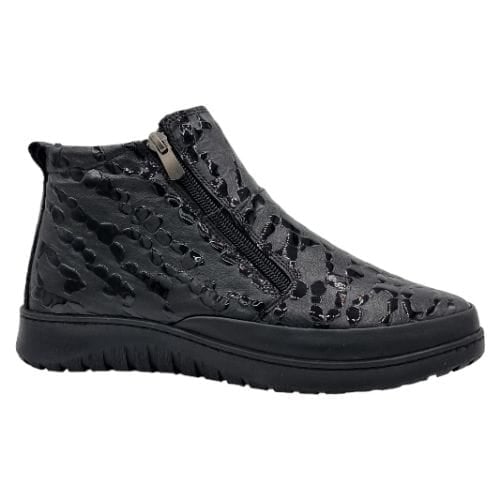 Ghete Damă Casual Din Piele Naturală Neagra 30231