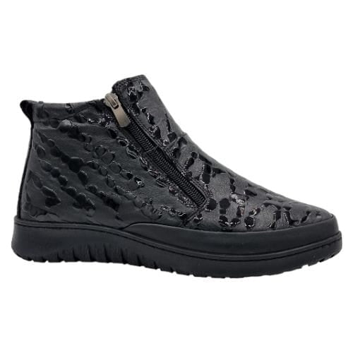 Ghete Damă Casual Din Piele Naturală Neagra 30231