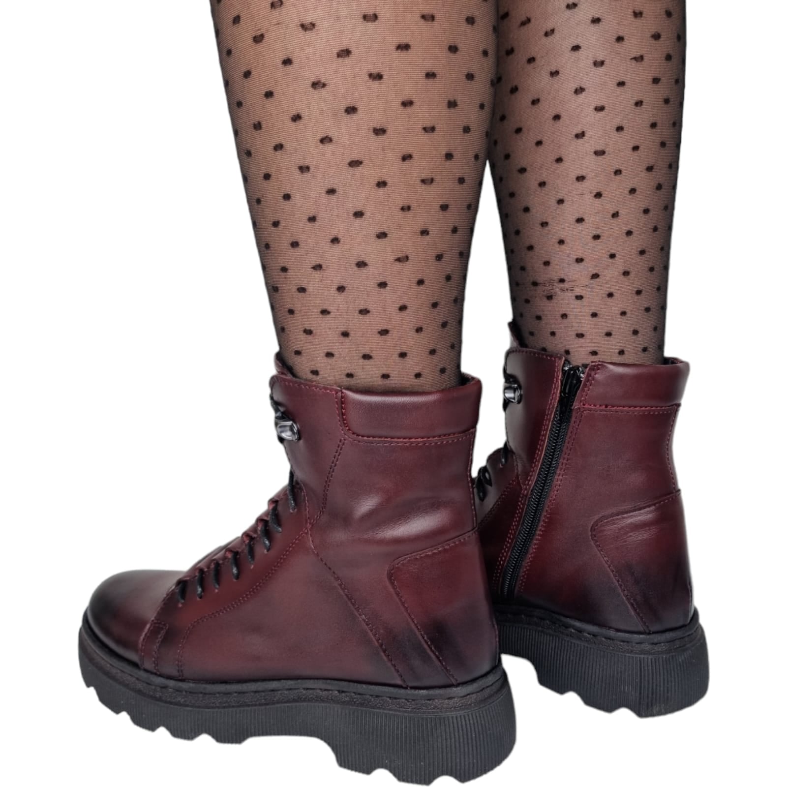 Ghete Damă Casual Din Piele Naturală Neagra 30232