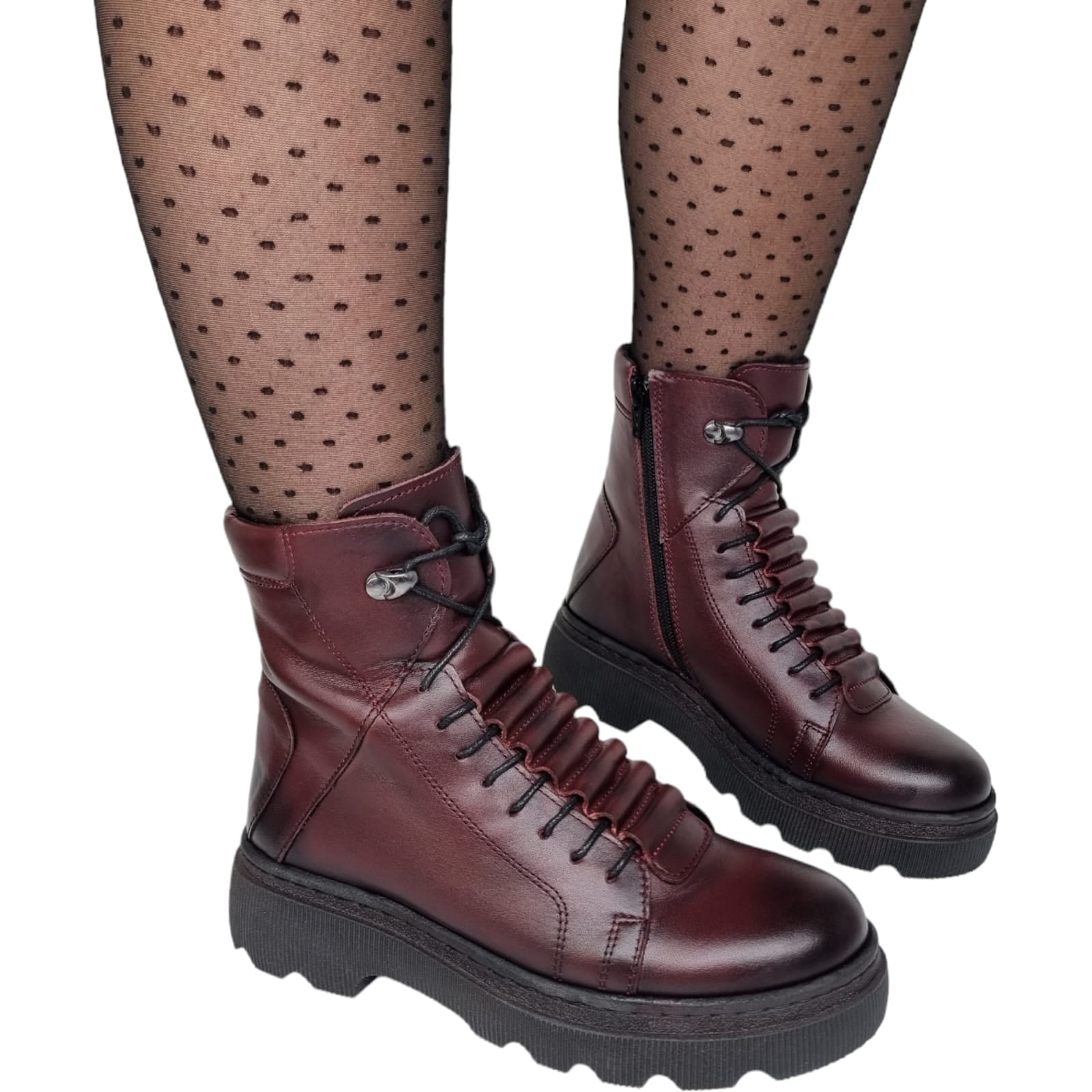 Ghete Damă Casual Din Piele Naturală Neagra 30232