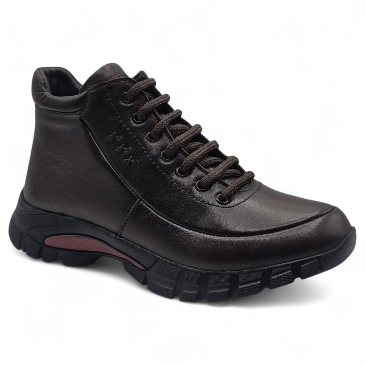 Ghete Damă Casual Din Piele Naturală Maro Kafe 30258