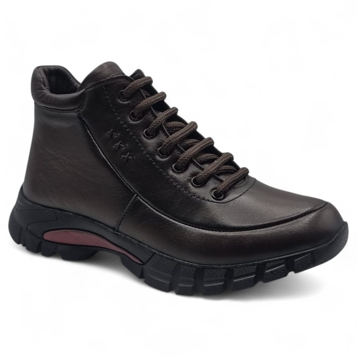 Ghete Damă Casual Din Piele Naturală Maro Kafe 30258