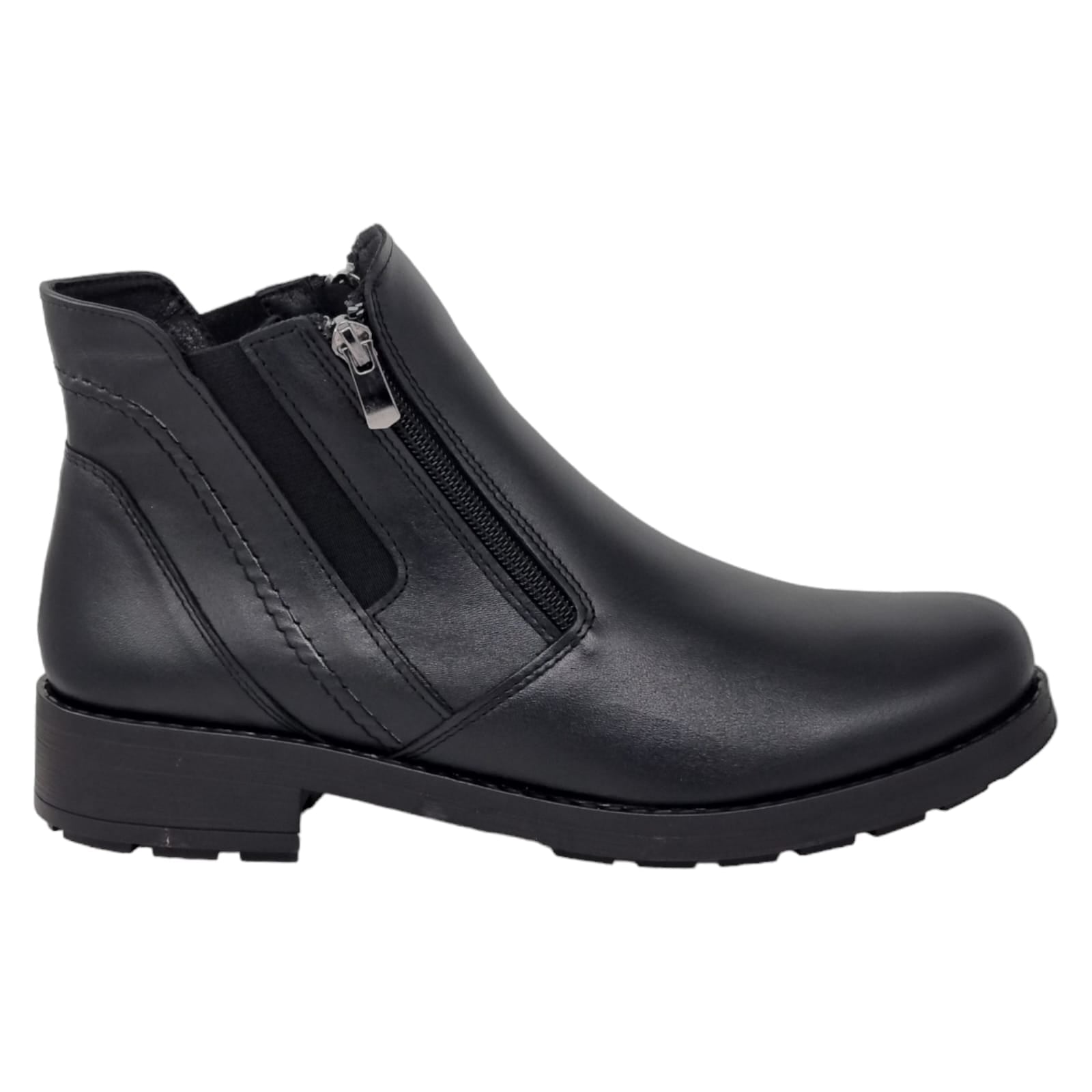 Ghete Damă Casual Din Piele Naturală Neagra 30239