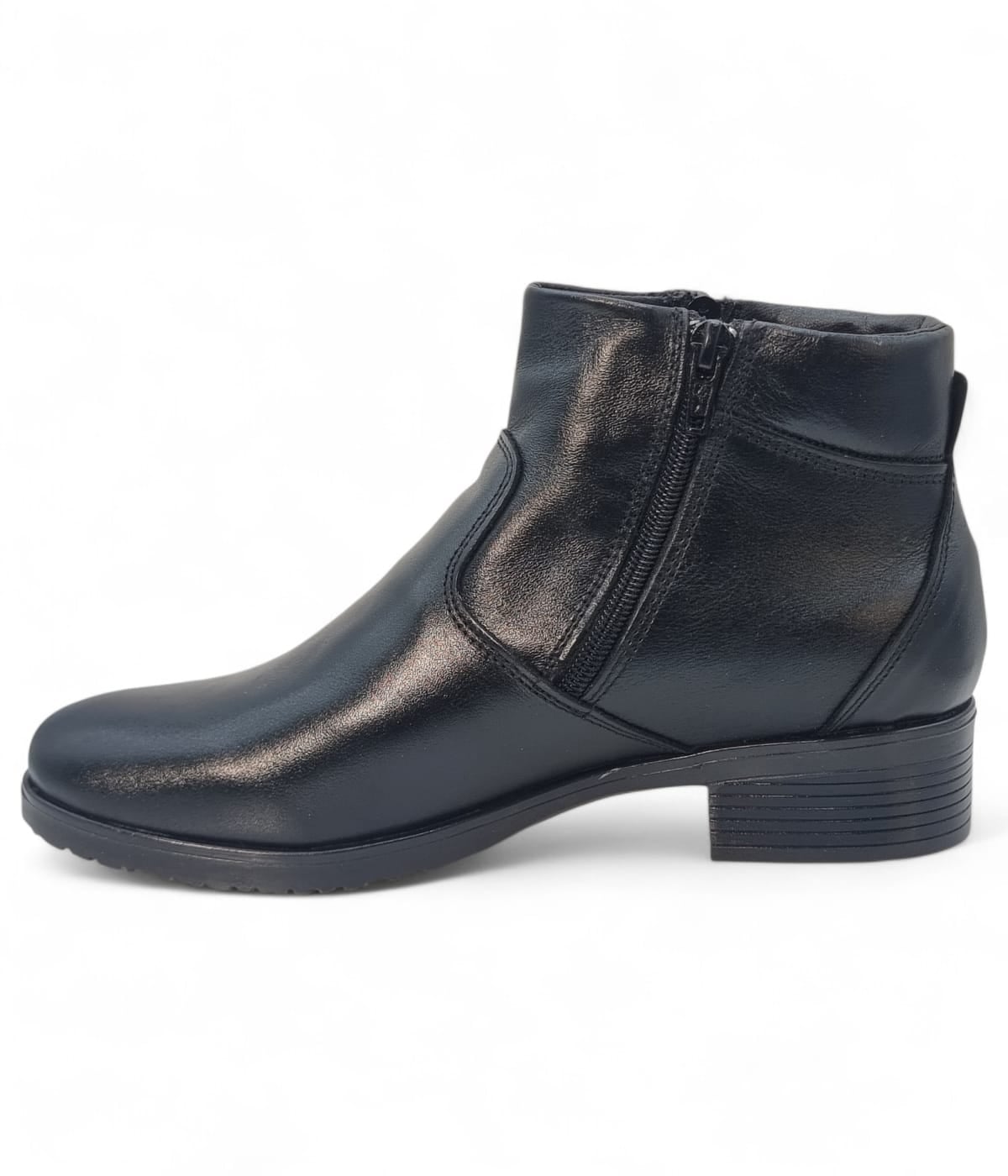 Ghete Damă Casual Din Piele Naturală Neagră 30263
