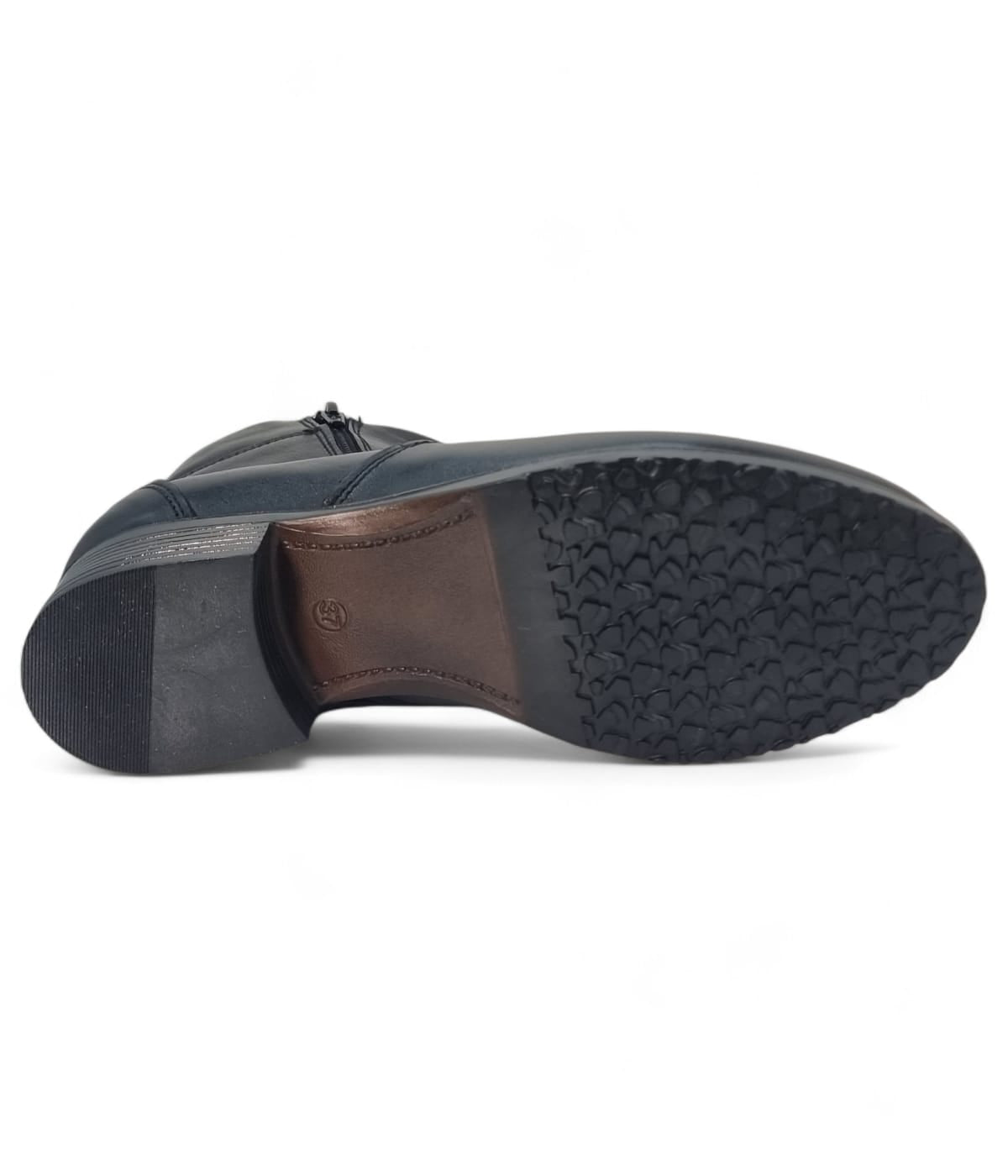 Ghete Damă Casual Din Piele Naturală Neagră 30263