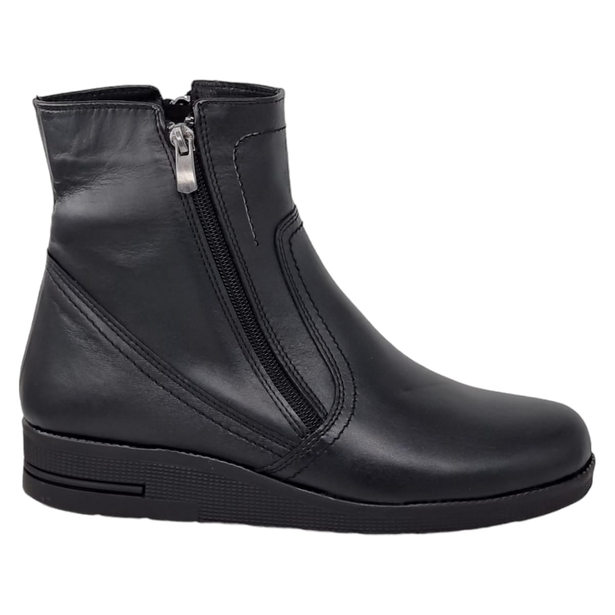 Ghete Damă Casual Din Piele Naturală Neagra 30246