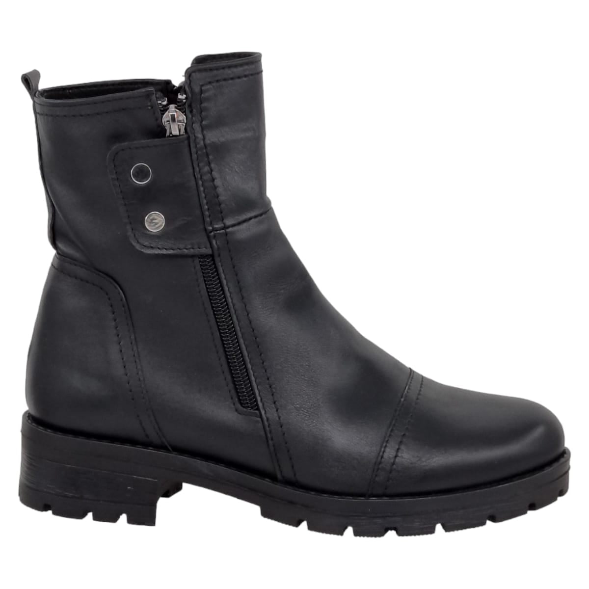 Ghete Damă Casual Din Piele Naturală Neagra 30248