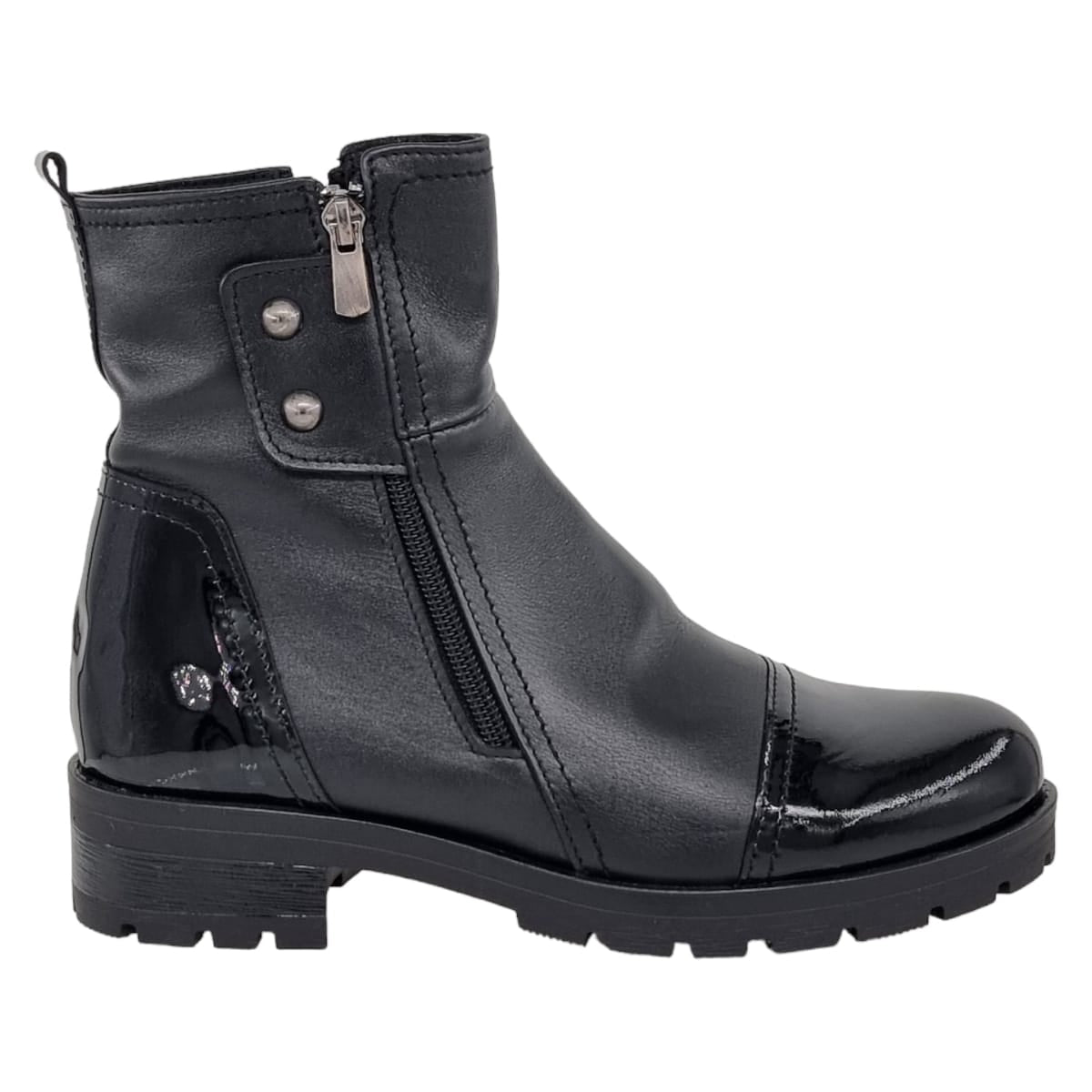 Ghete Damă Casual Din Piele Naturală Neagra 30249