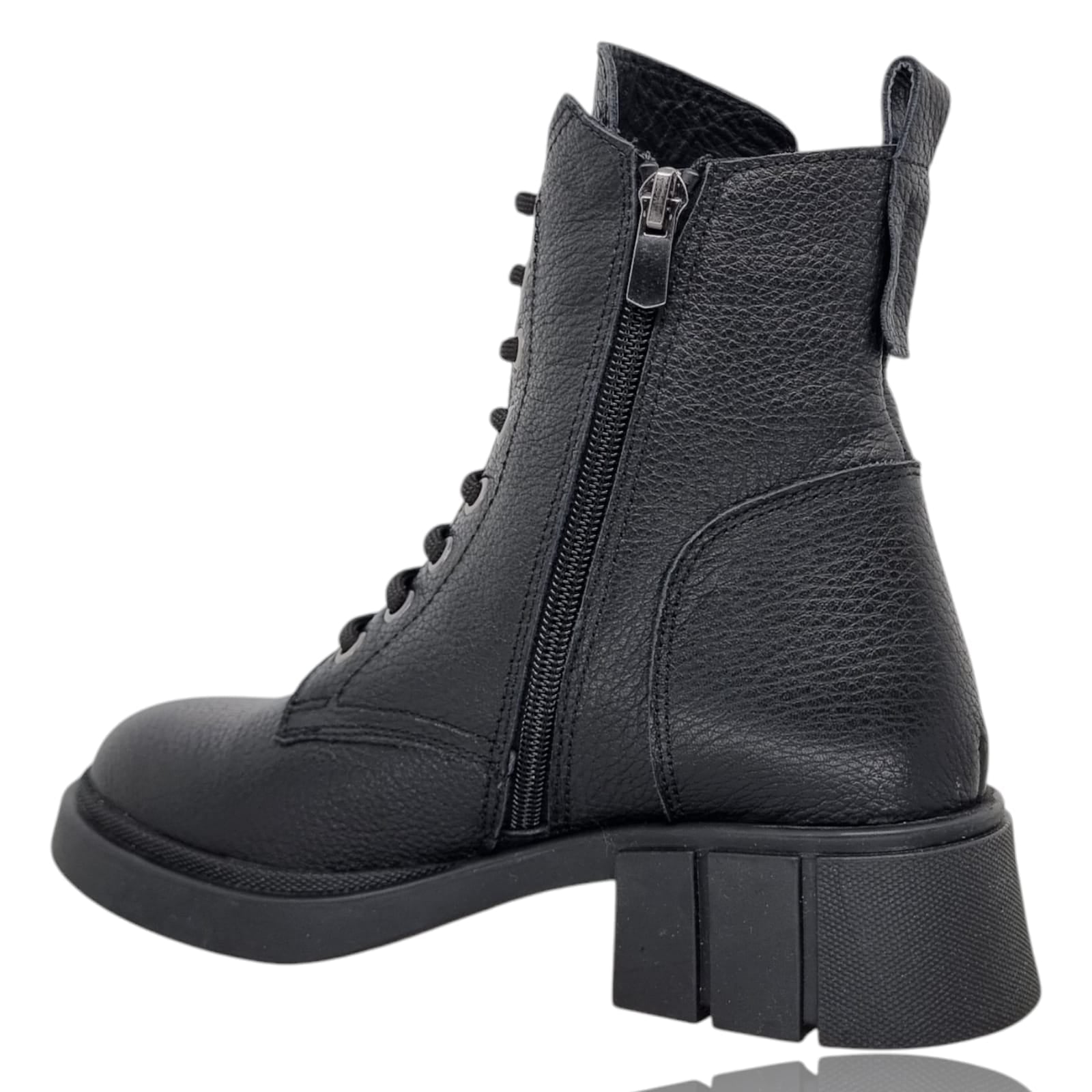 Ghete Damă Casual Din Piele Naturală Neagră 30362
