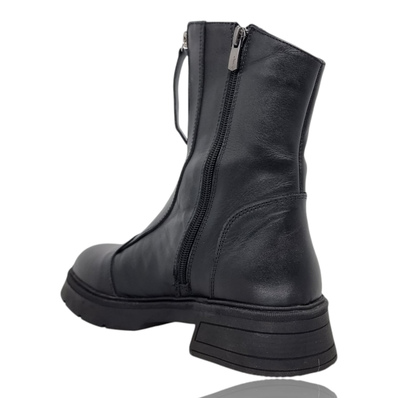 Ghete Damă Casual Din Piele Naturală Neagră 30364